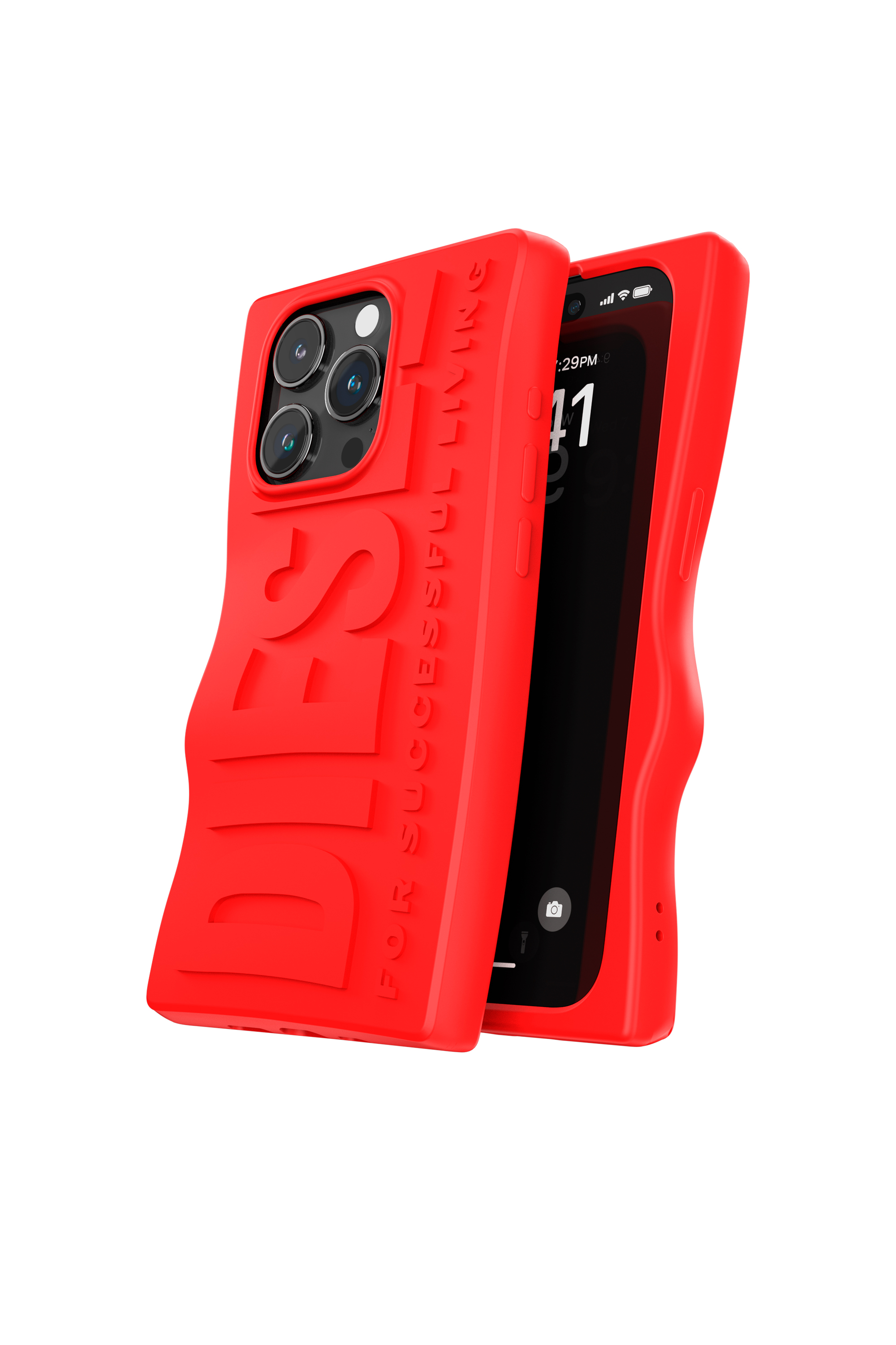 Diesel - 54117 MOULDED CASE, Funda D By iP15 Pro Unisex in Rojo - 3