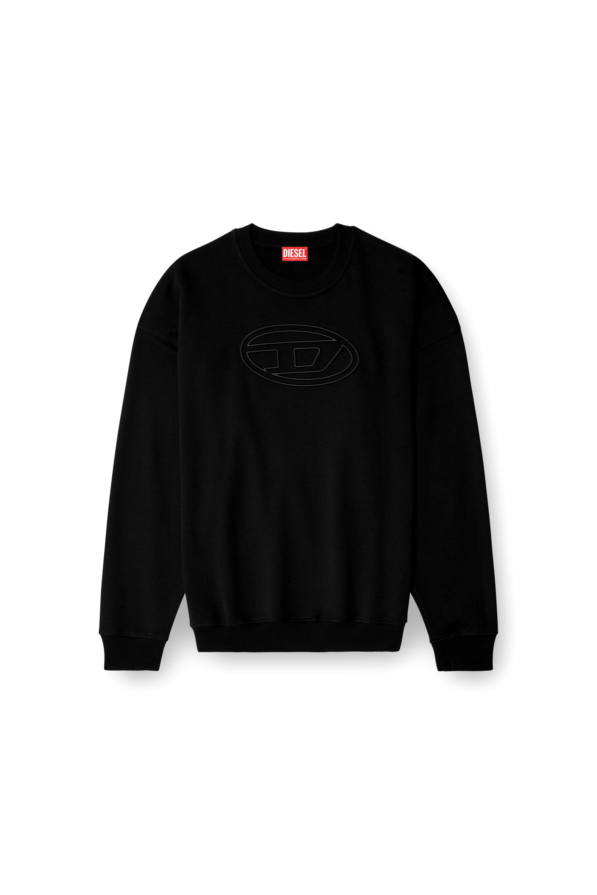 Diesel - S-MART-BIGOVAL, Sudadera con Oval D en relieve Hombre in Negro - 4