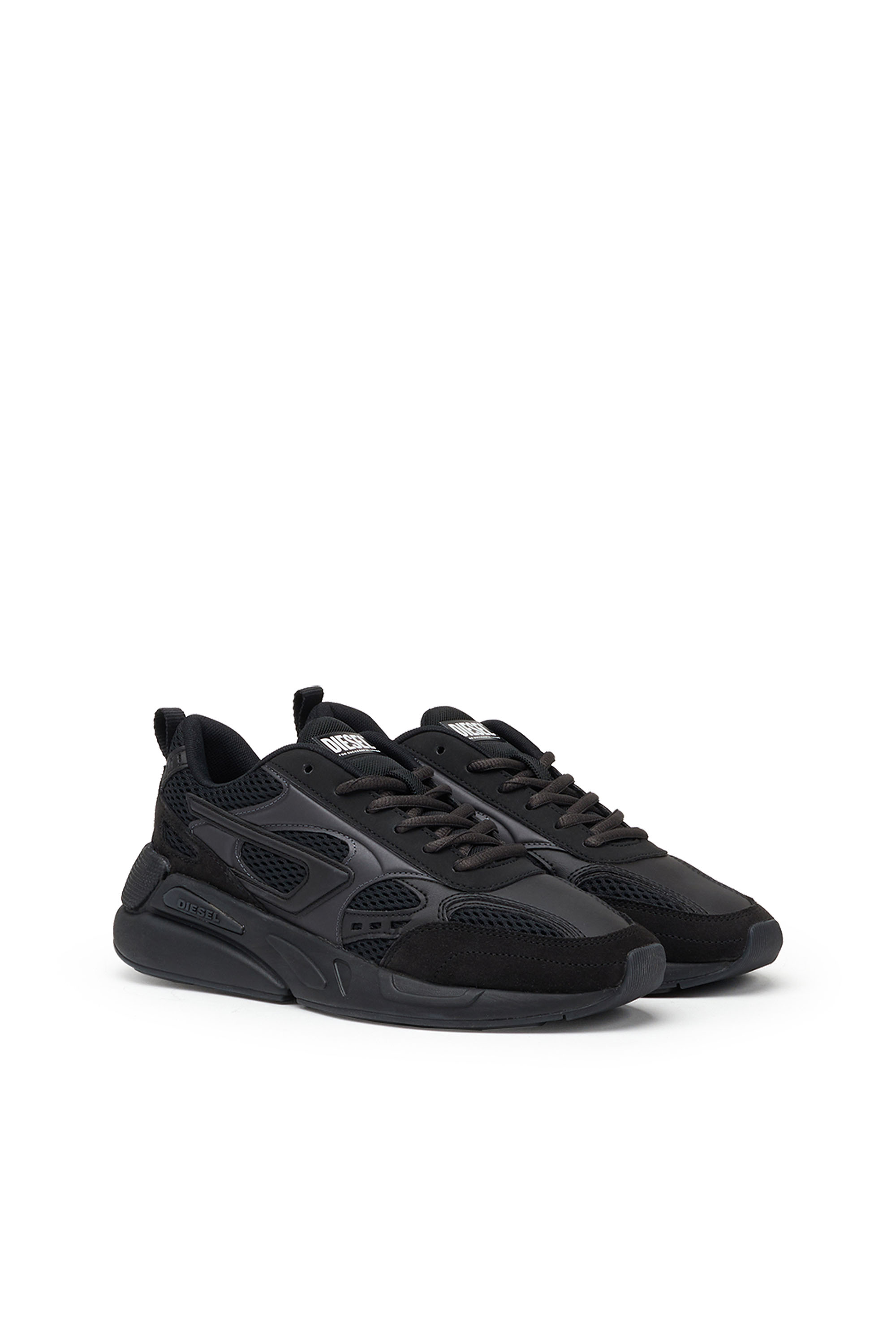 Diesel - S-SERENDIPITY SPORT W, Woman's S-Serendipity-Sneakers in mesh and suede in Black - 2