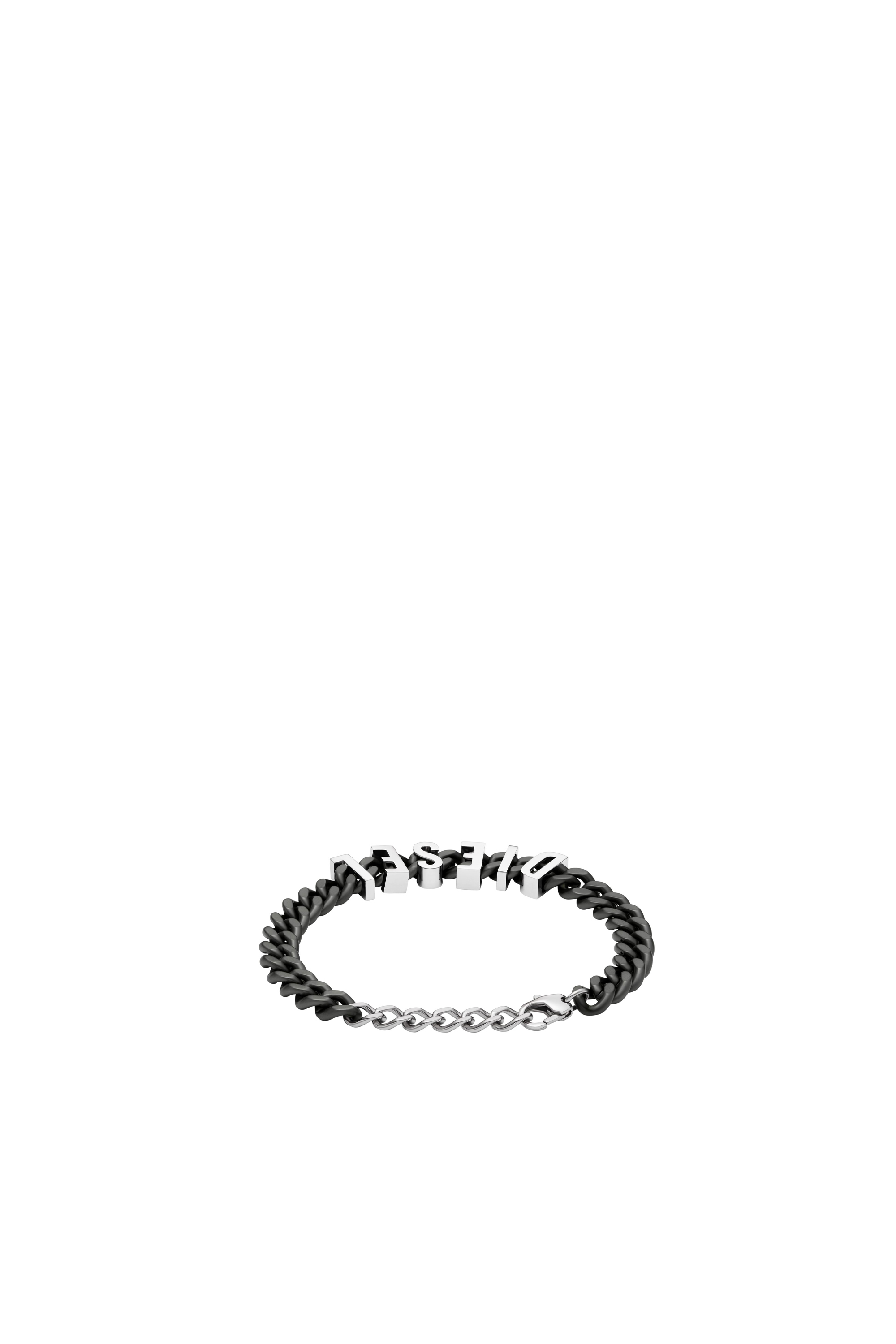 Diesel - DX1486, Pulsera de cadena de acero inoxidable en dos tonos Unisex in Negro - 2