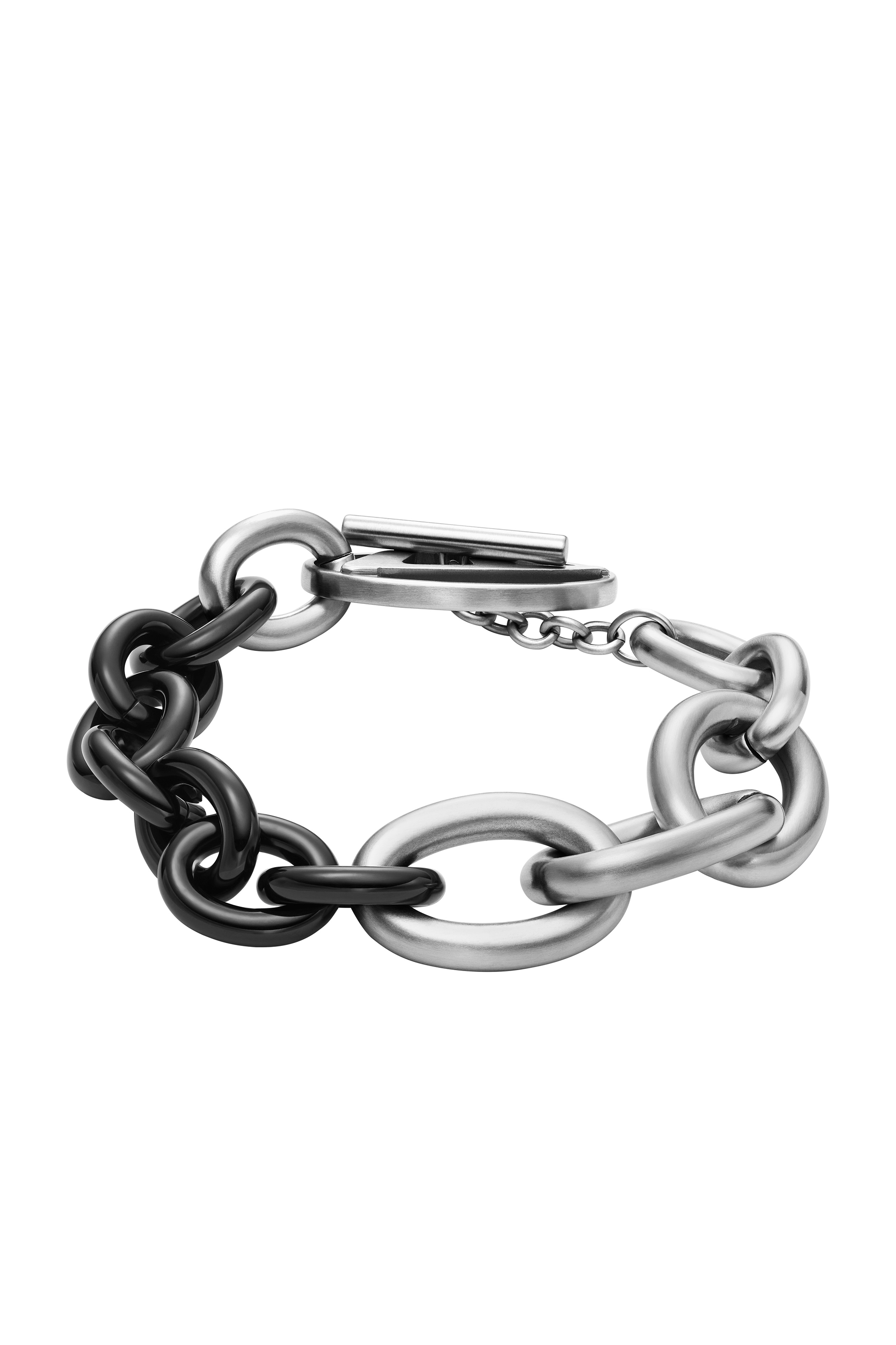 Diesel - DX1531931, Unisex's Two-Tone Stainless Steel Chain Bracelet in Silver/Black - 2