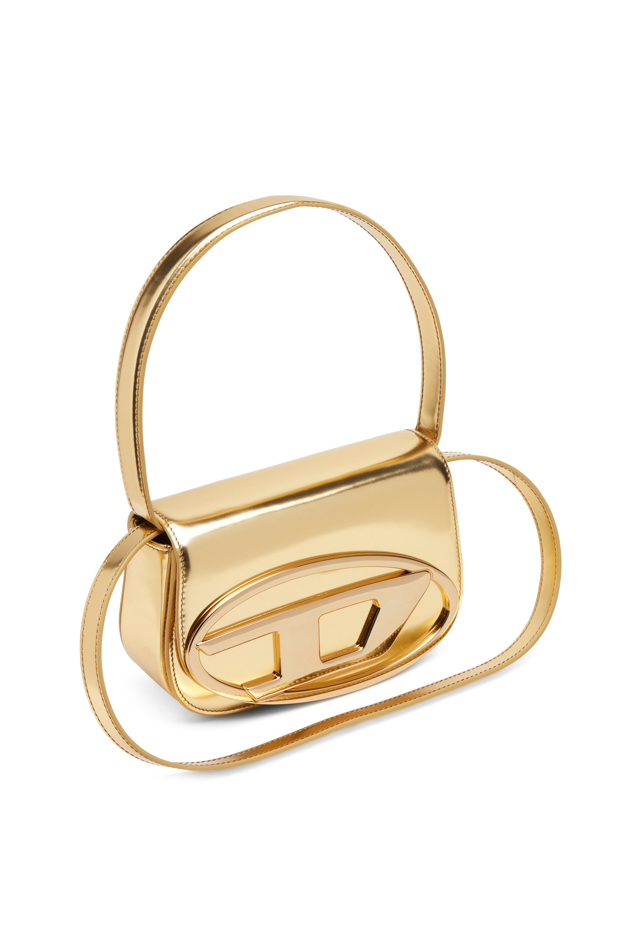 Diesel - 1DR, Woman's 1DR-Iconic shoulder bag in mirrored leather in Gold - 5