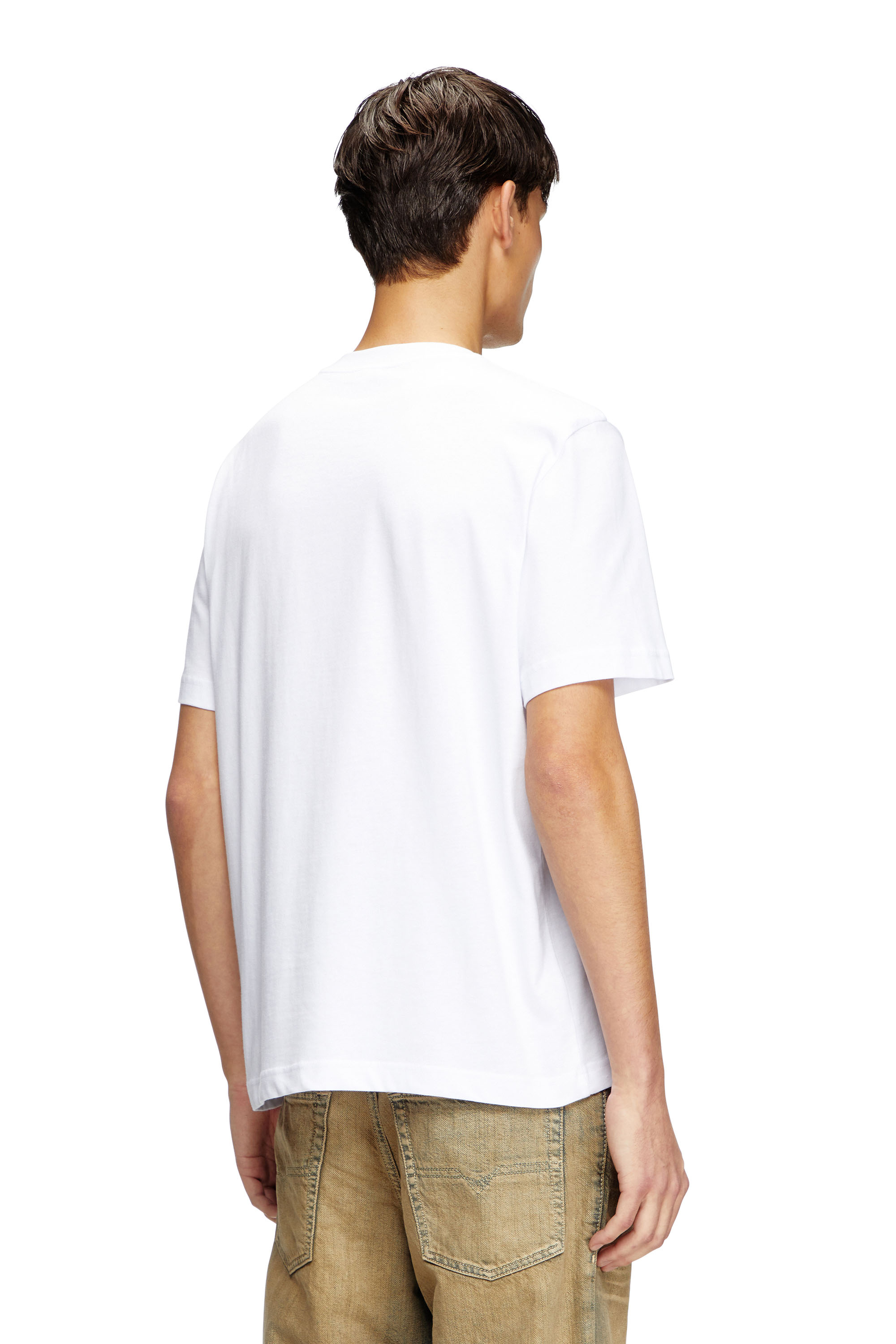 Diesel - T-ADJUST-BIGOVAL, Camiseta con Oval D en relieve Hombre in Blanco - 3