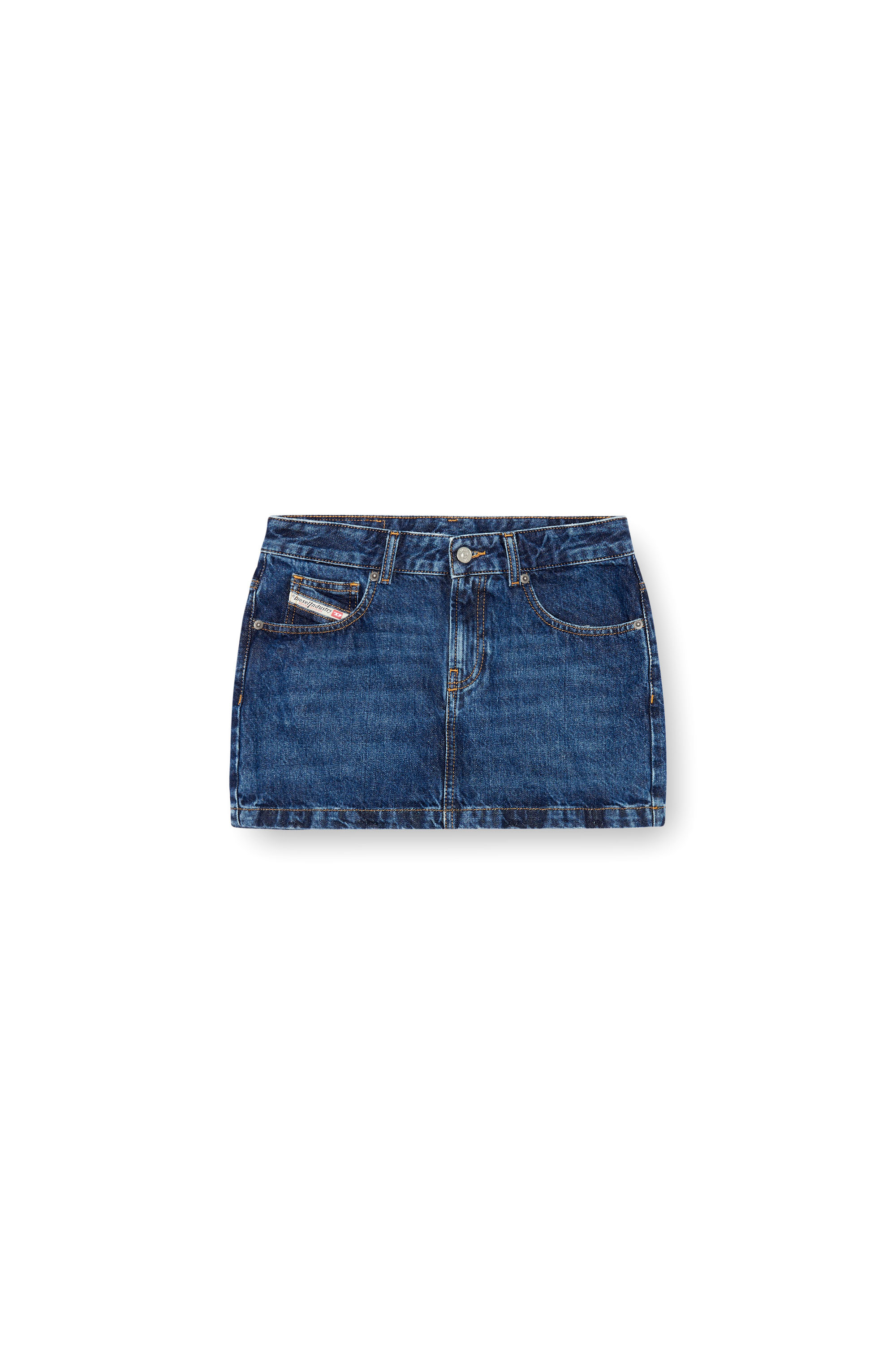 Diesel - DE-RON, Woman's Mini skirt in denim in Dark Blue - 5