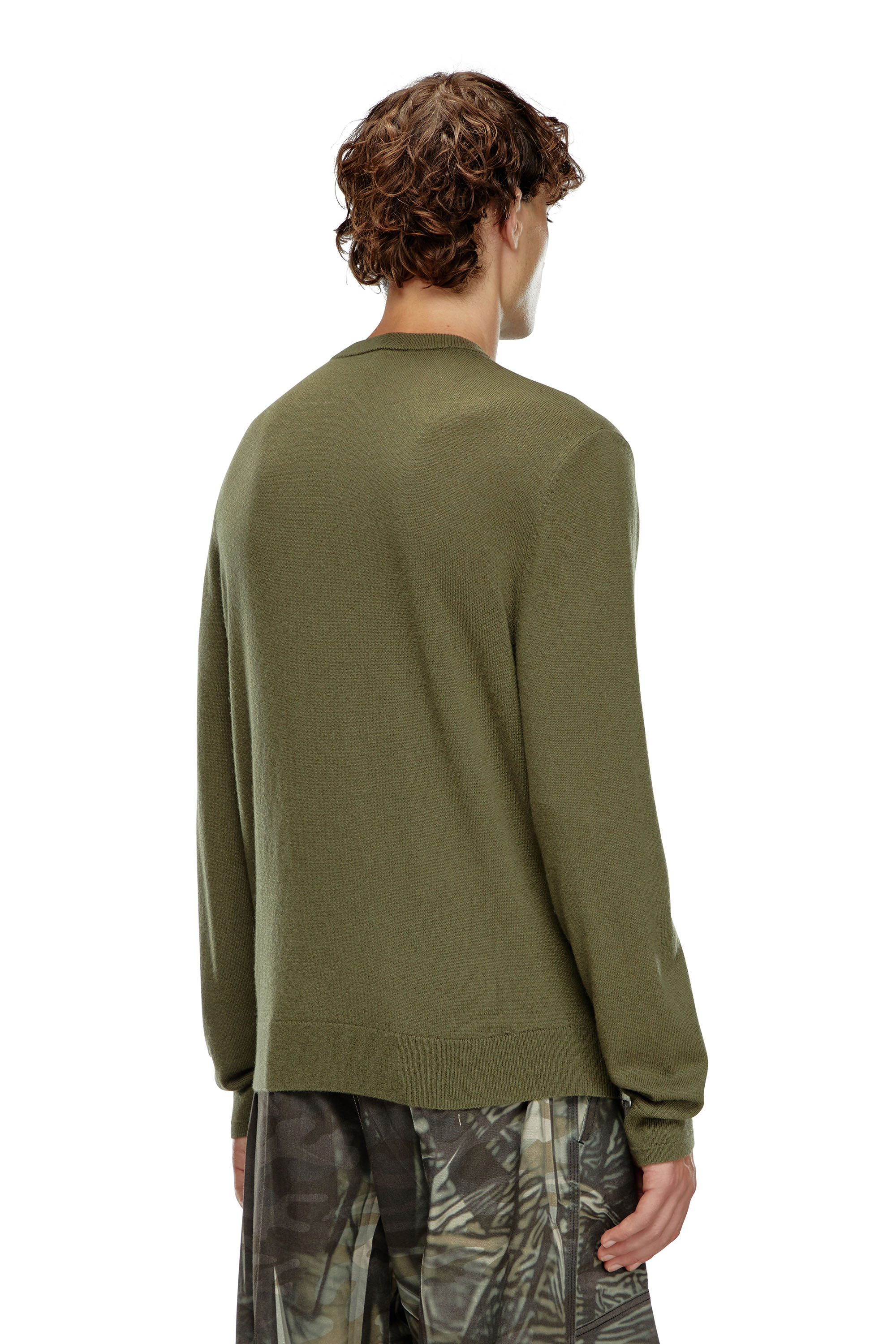 Diesel - K-VIERI, Man's Wool and cashmere jumper in Dark Green - 2