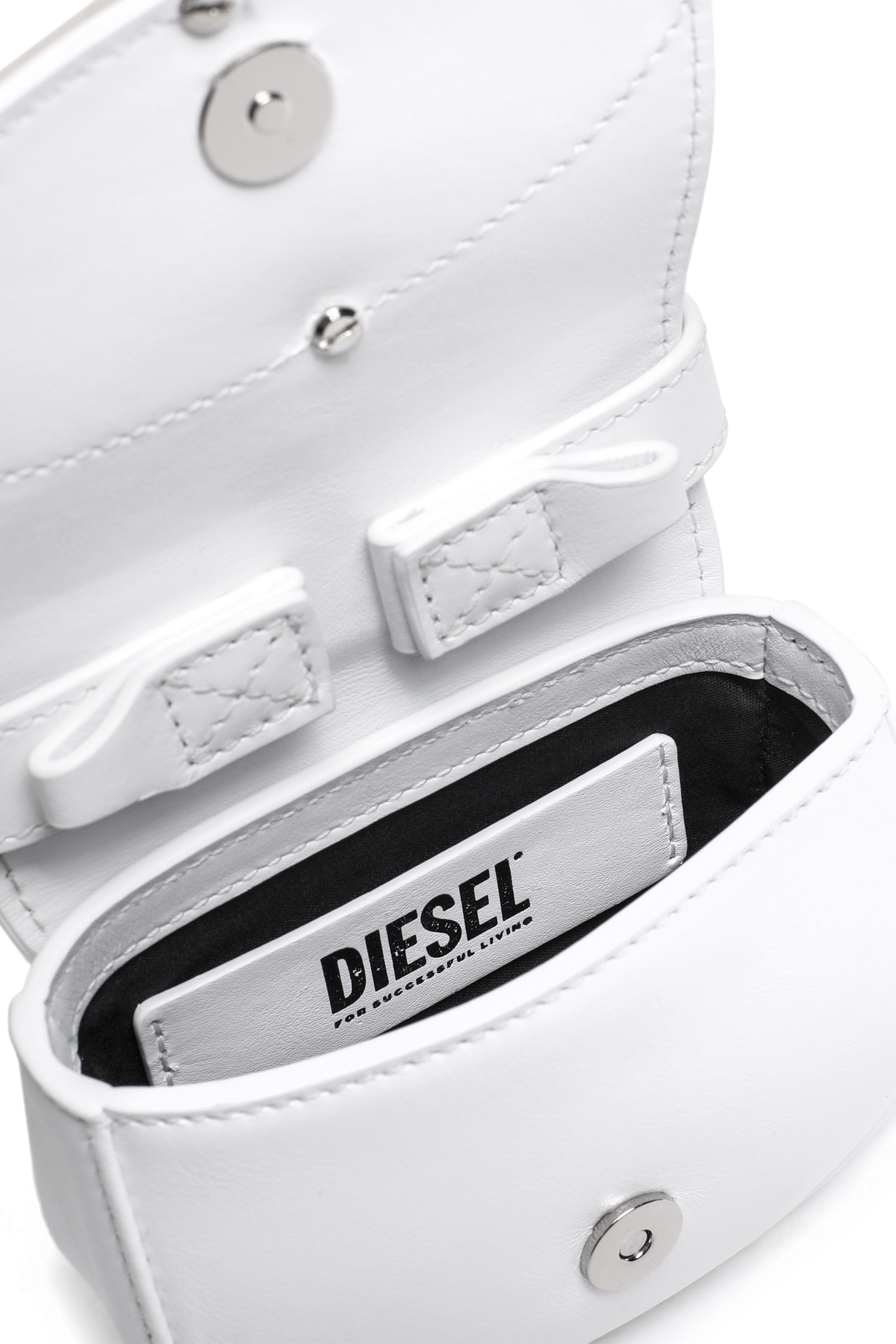 Diesel - 1DR XS, 1DR XS-Minibolso icónico con placa D logo Mujer in Blanco - 4