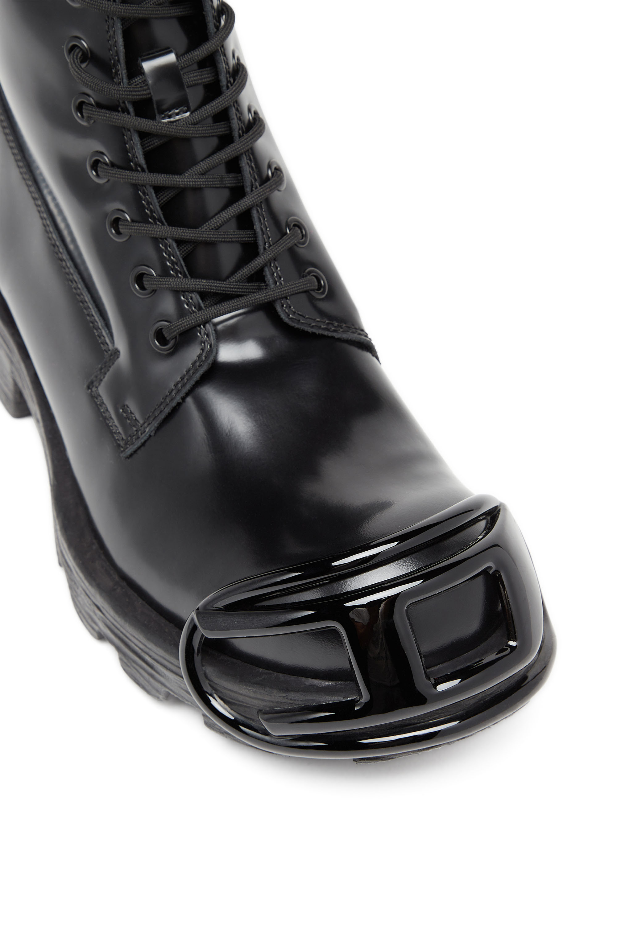 Diesel - D-HAMMER BT D, Man's D-Hammer-Leather boots with oval D toe guard in Black - 5