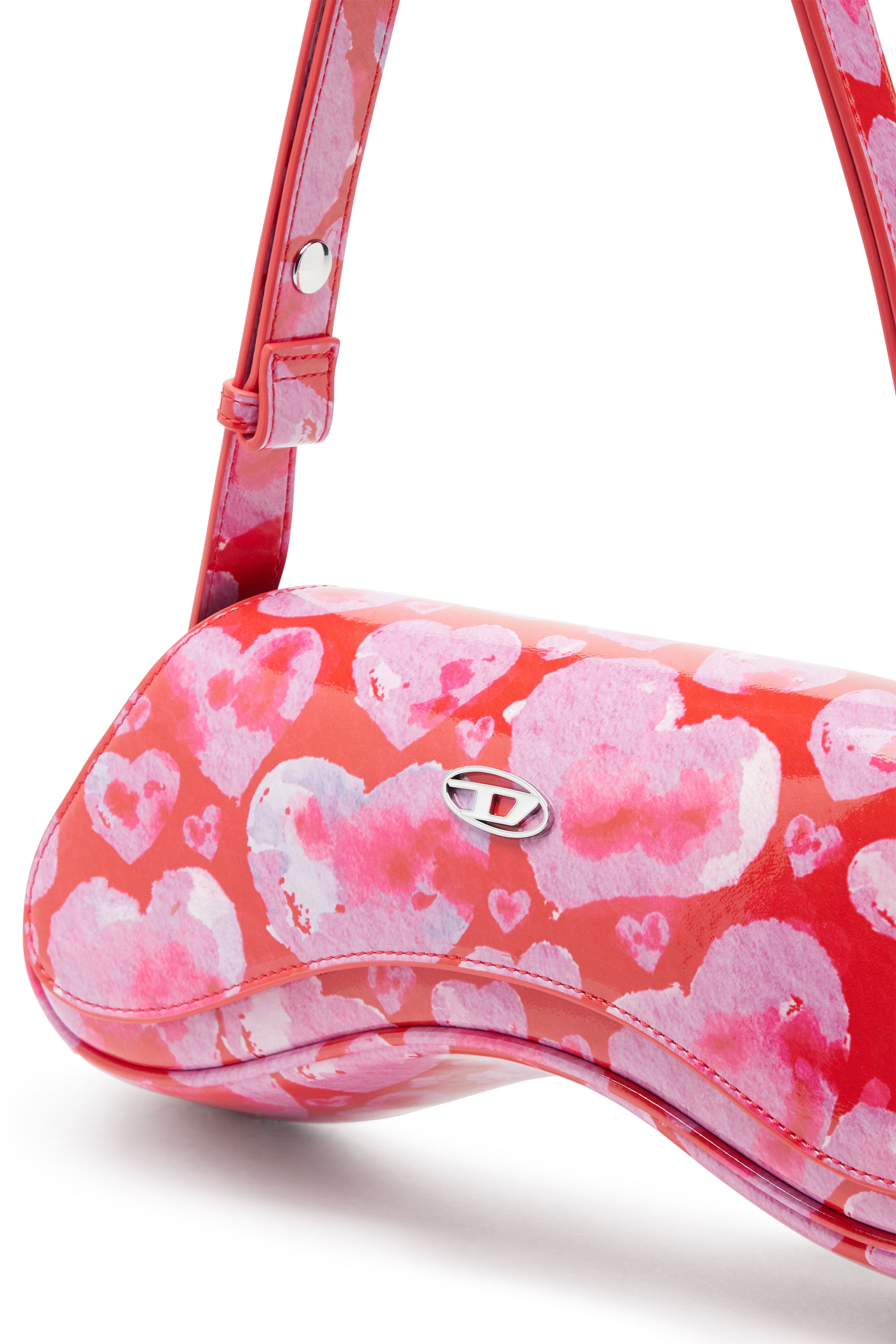 Diesel - ST VALENTINE-PLAY CROSSBODY, St Valentine-Play-Bandolera con estampado de corazón all-over Mujer in Rosa - 5