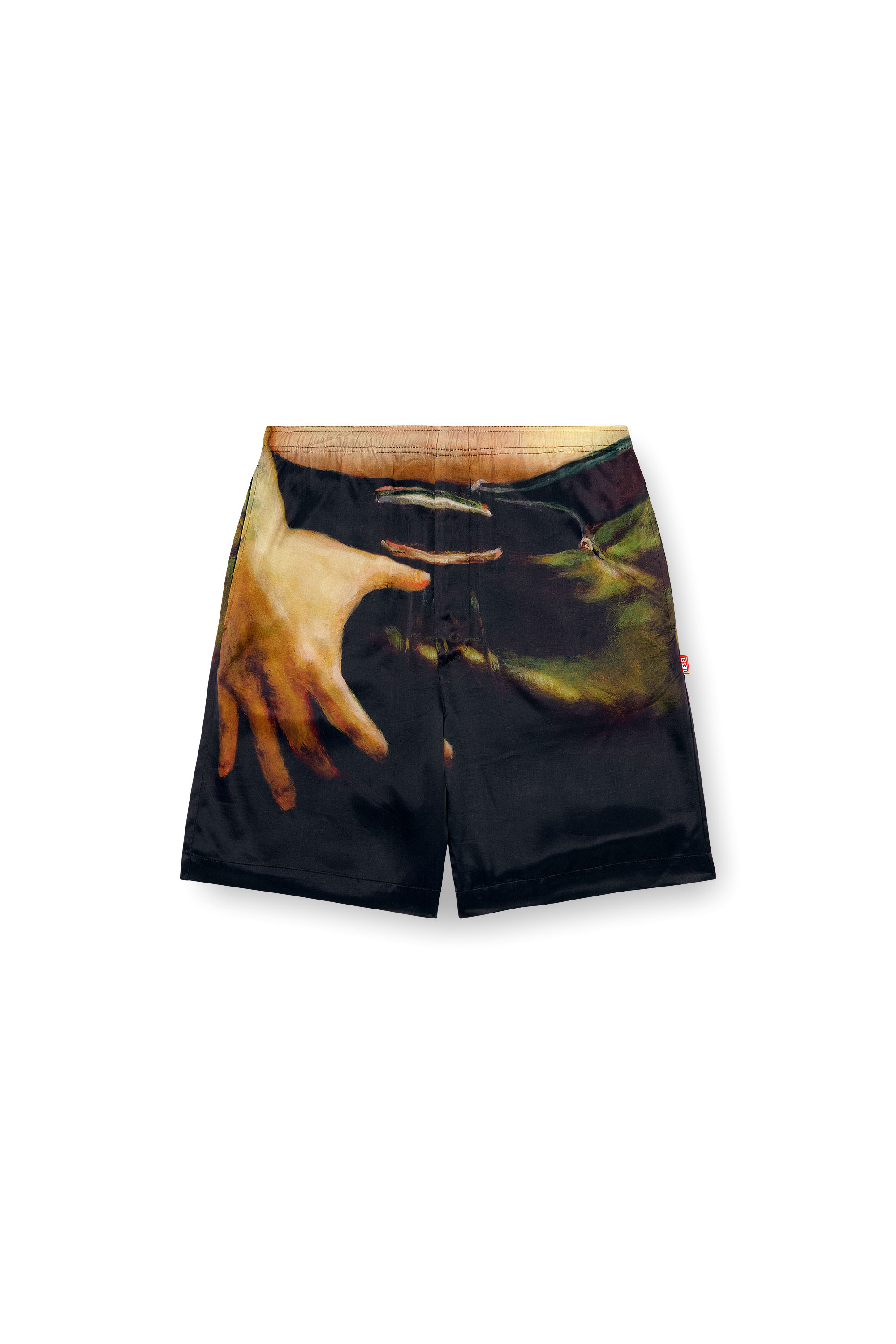 Diesel - PR-P-TOLL-SHO-SS, Pantalón corto de viscosa con estampado all-over Unisex in Negro - 6