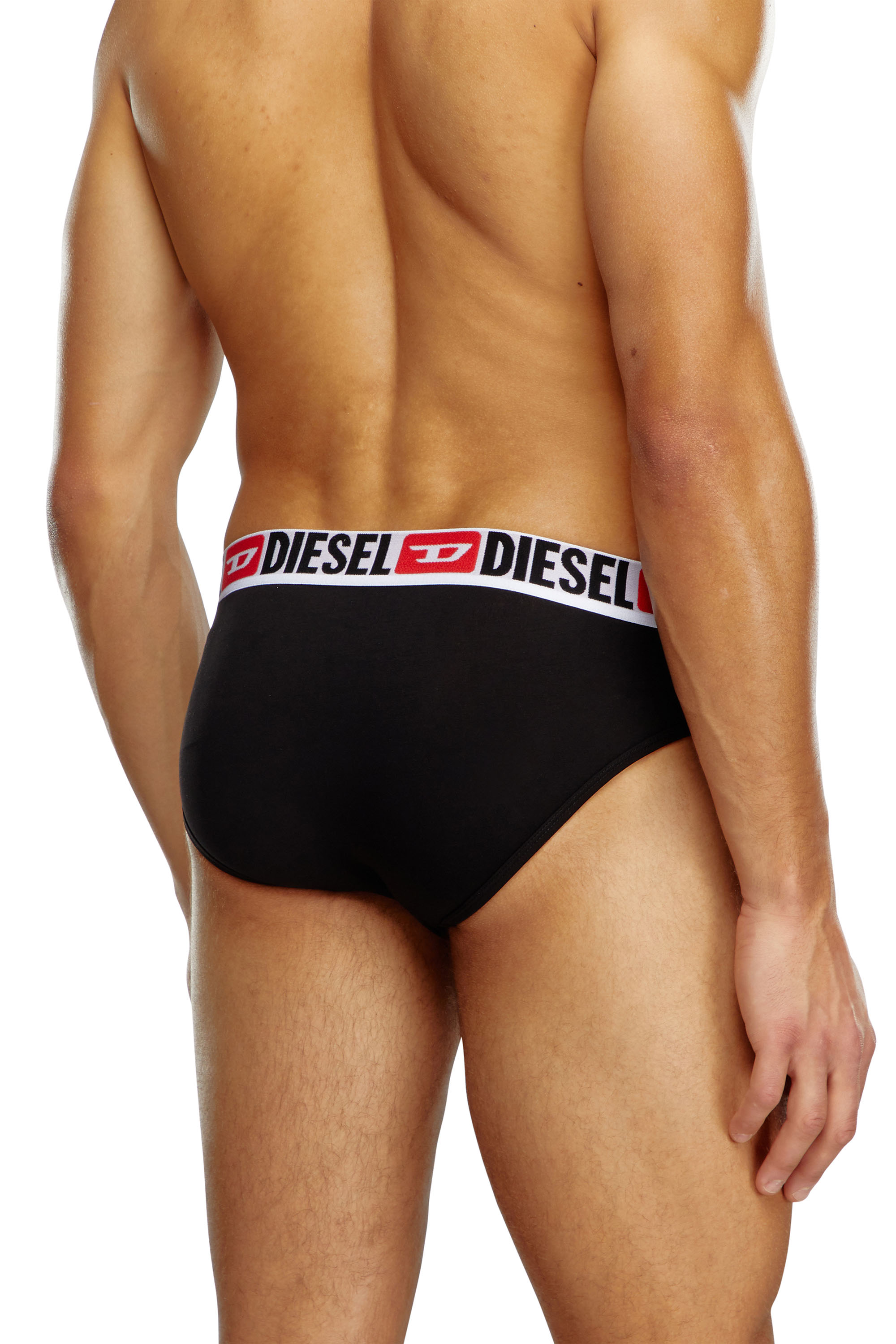 Diesel - UMBR-ANDRETHREEPACK, Set de tres calzoncillos de slip de color liso Hombre in Negro - 3