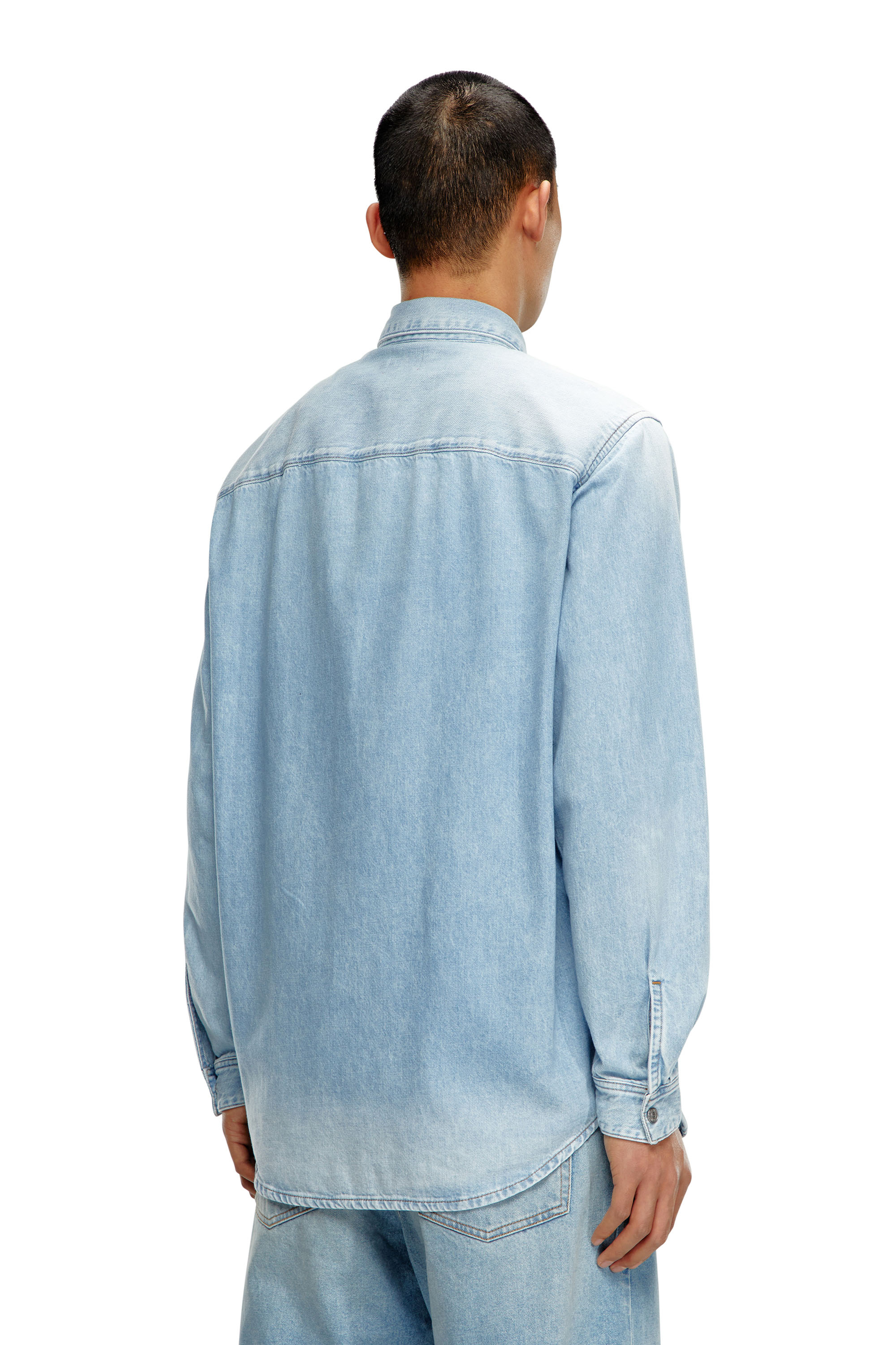 Diesel - D-SIMPLY, Man's Shirt in denim in Light Blue - 3