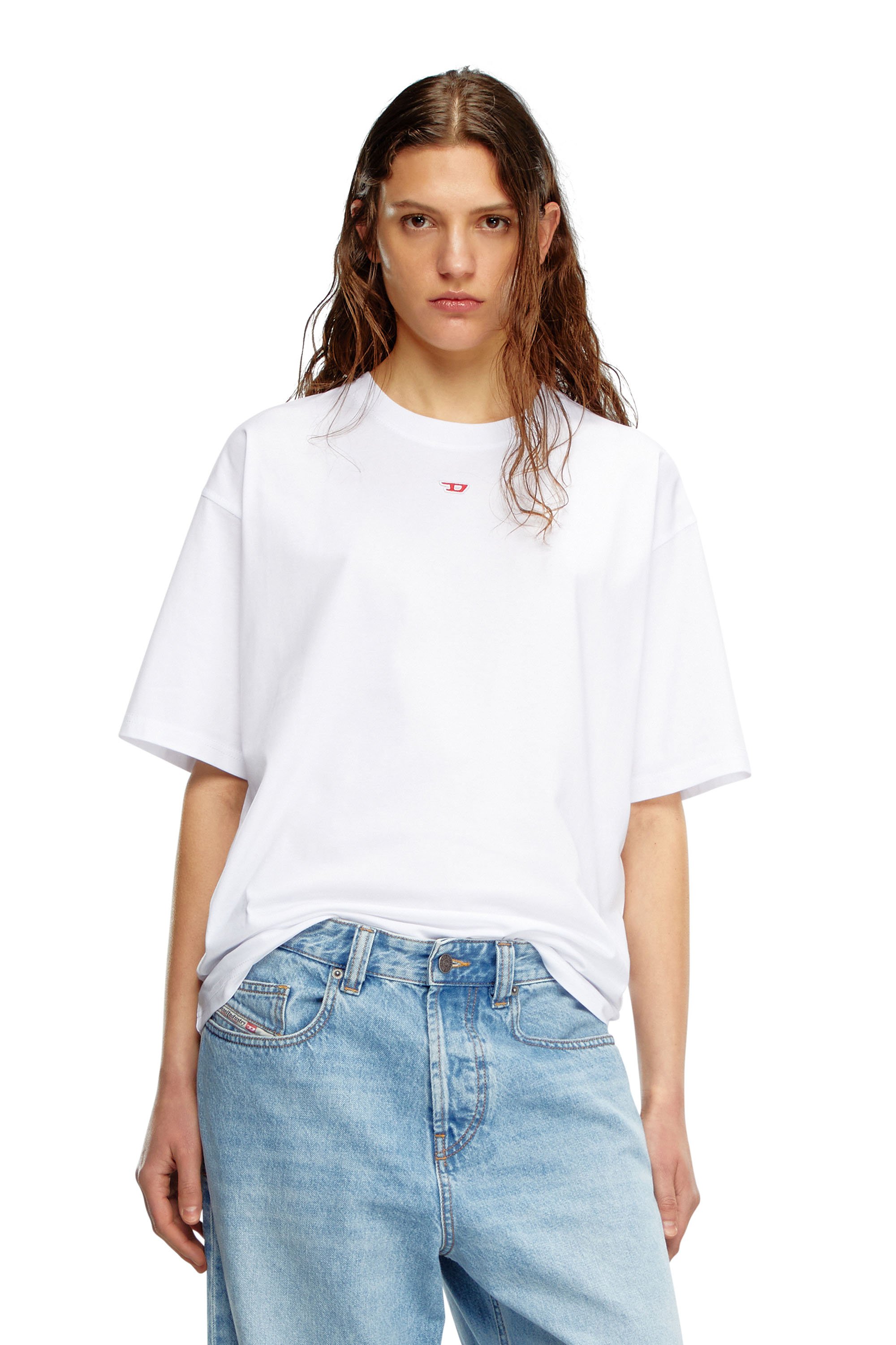 Diesel - T-BOXT-D, Camiseta con parche D bordado Unisex in Blanco - 1