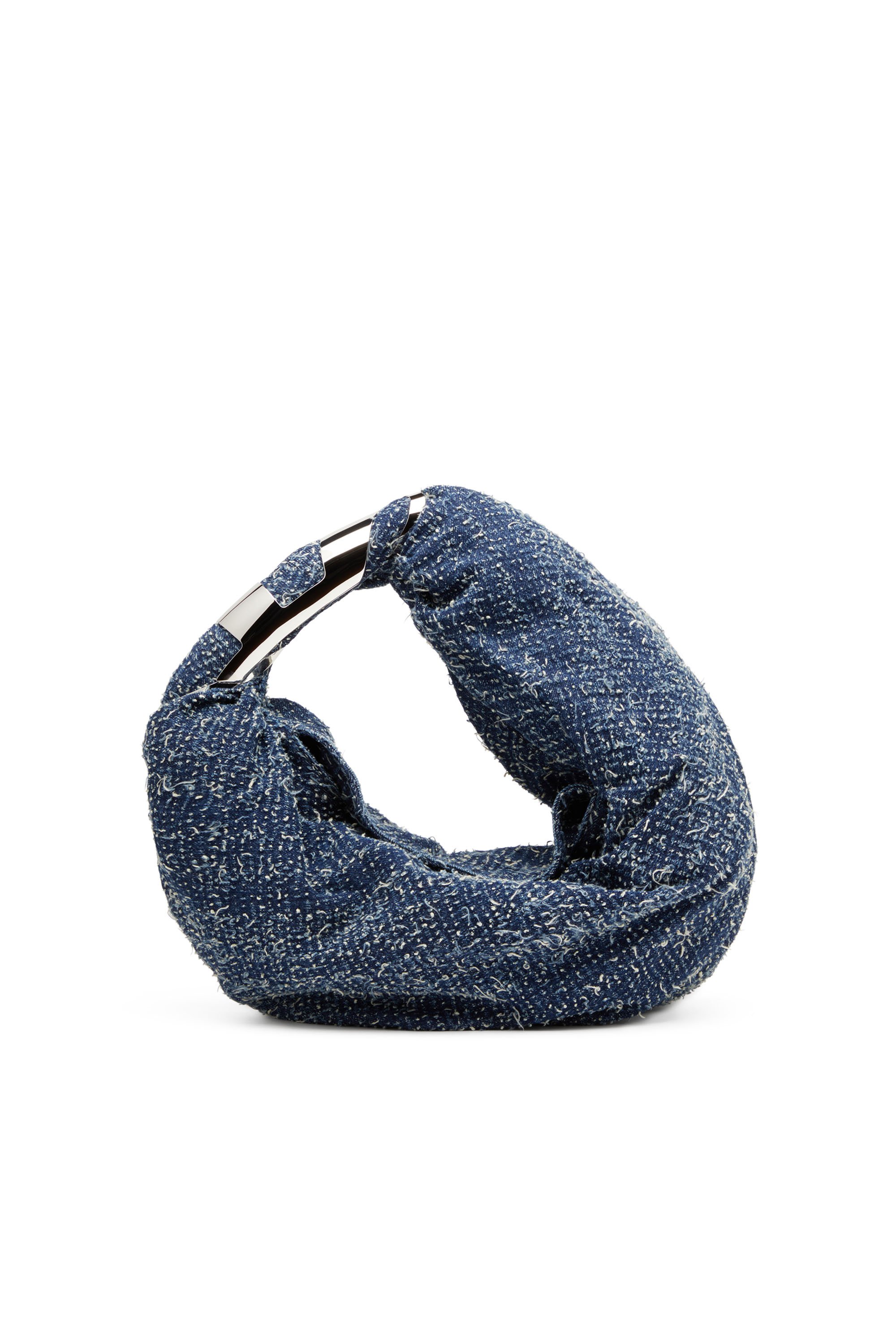 Diesel - GRAB-D HOBO S, Grab-D S-Bolso hobo en denim bouclé Mujer in Azul marino - 1