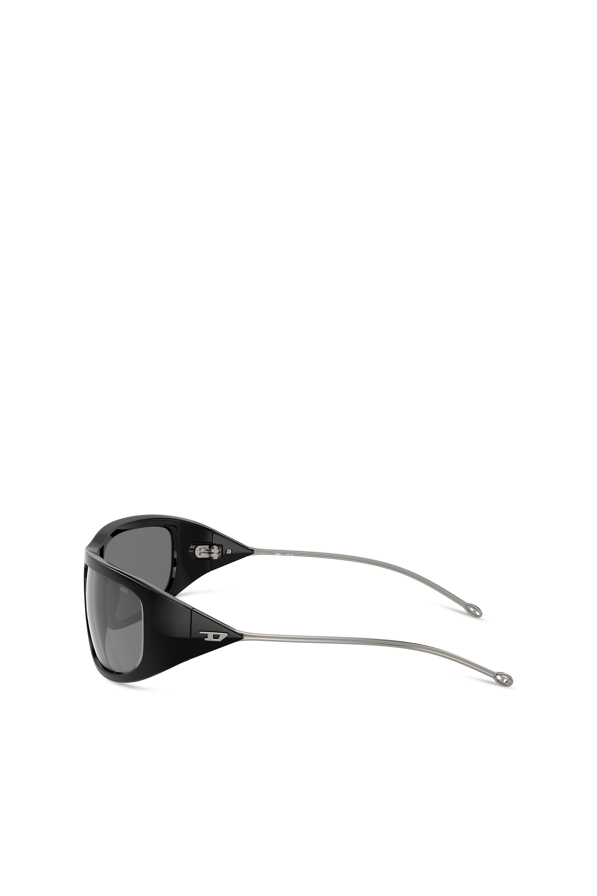 Diesel - 0DL3001, Unisex's Wraparound style sunglasses in Black/Flash mirror - 2