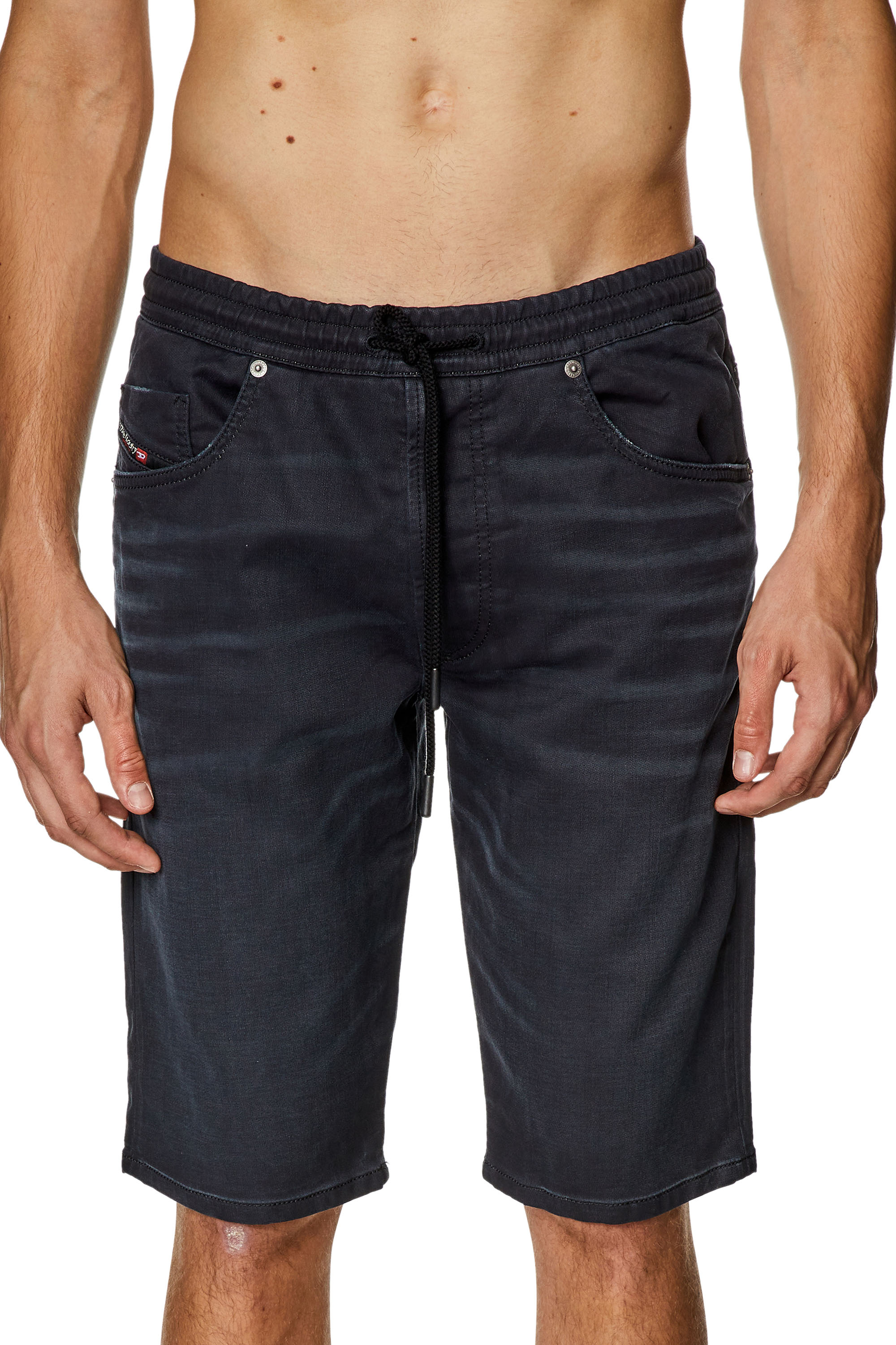 Diesel - 2033 D-KROOLEY-SHORT JOGG, Man's Chino shorts in JoggJeans in Black - 3