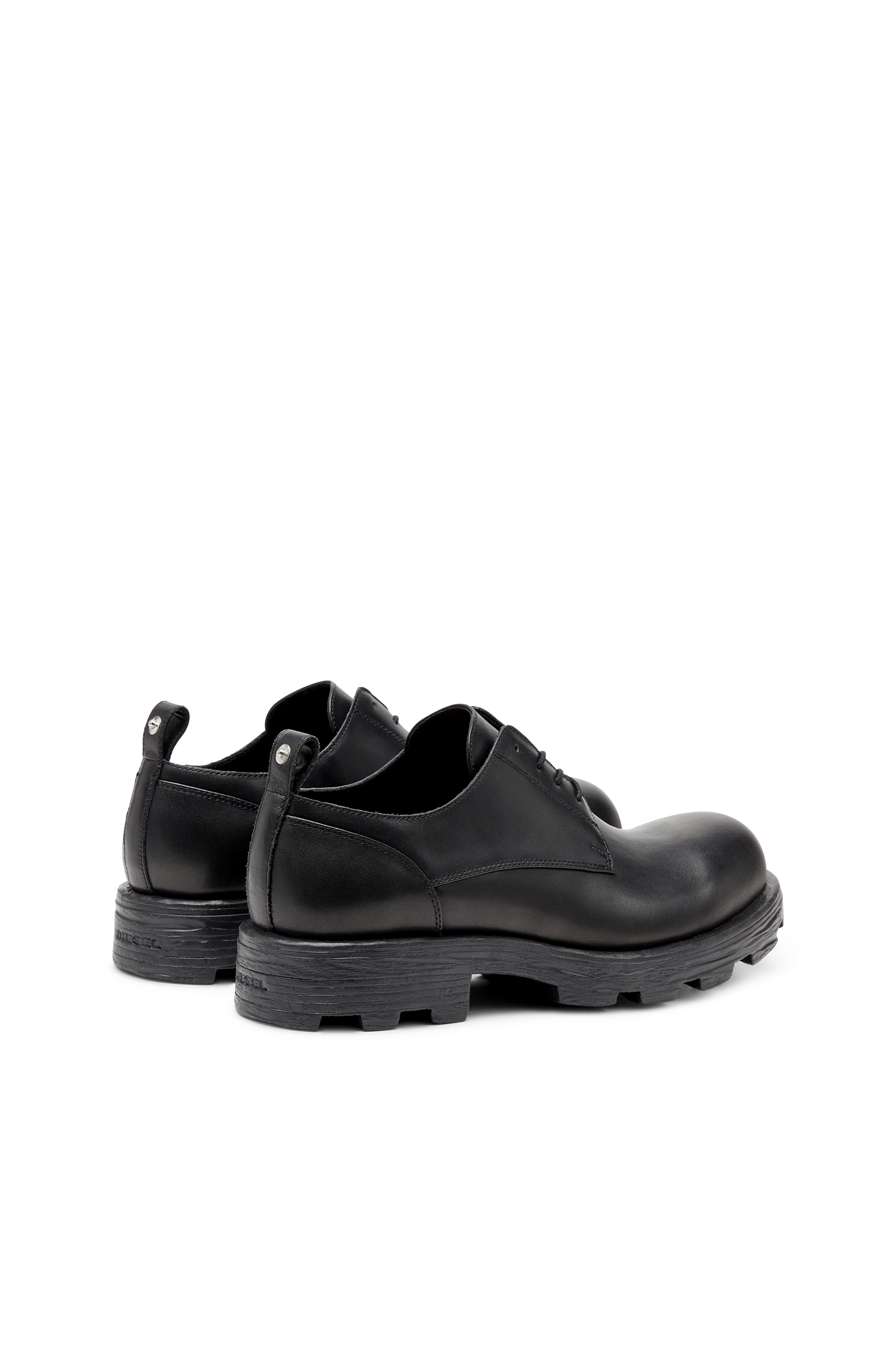 Diesel - D-HAMMER SH, D-Hammer-Zapatos derby de cuero texturizado Hombre in Negro - 3