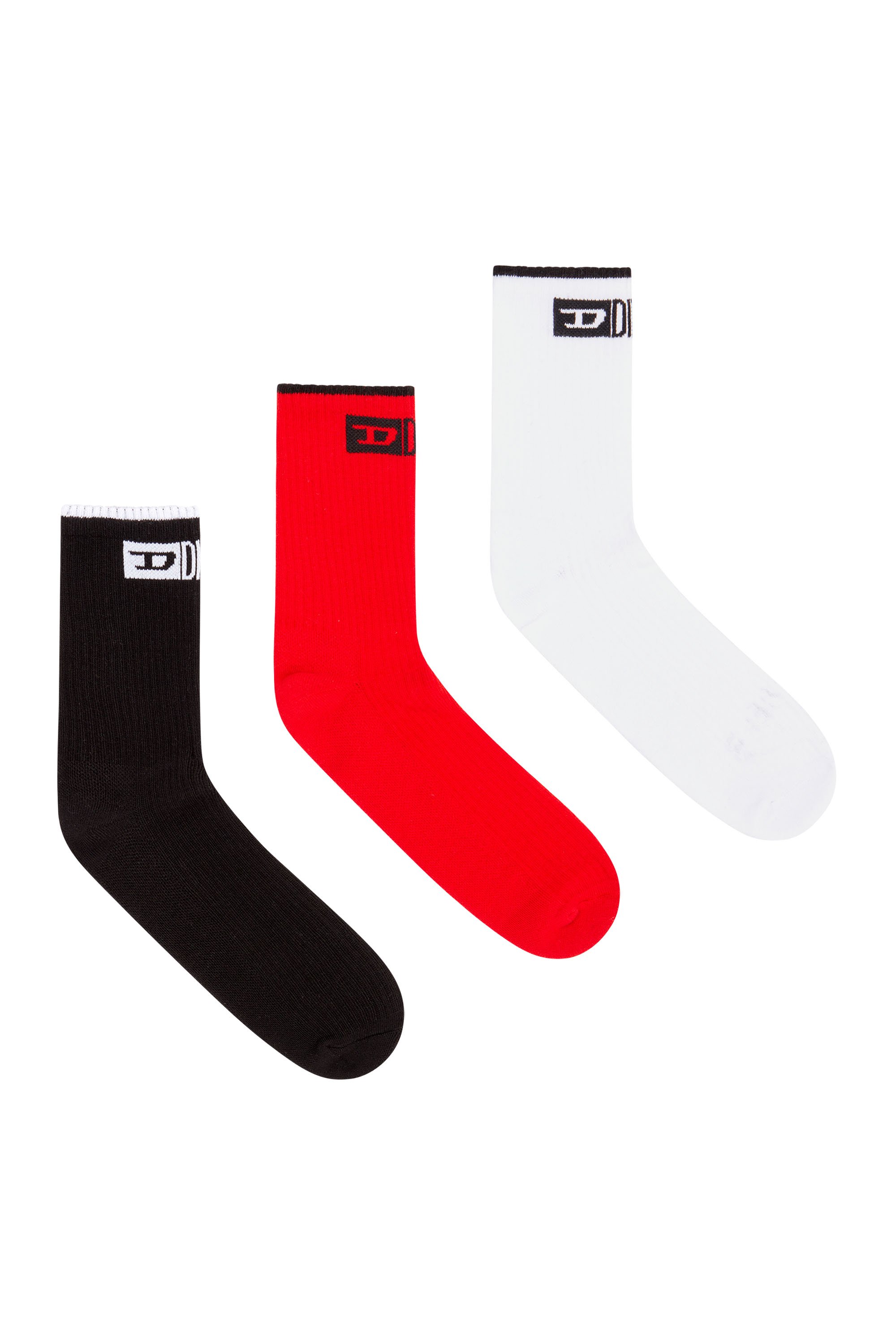 SKM-D-DIVISION-MID-CUT-CUSHIONED-SOCKS, Negro/Rojo