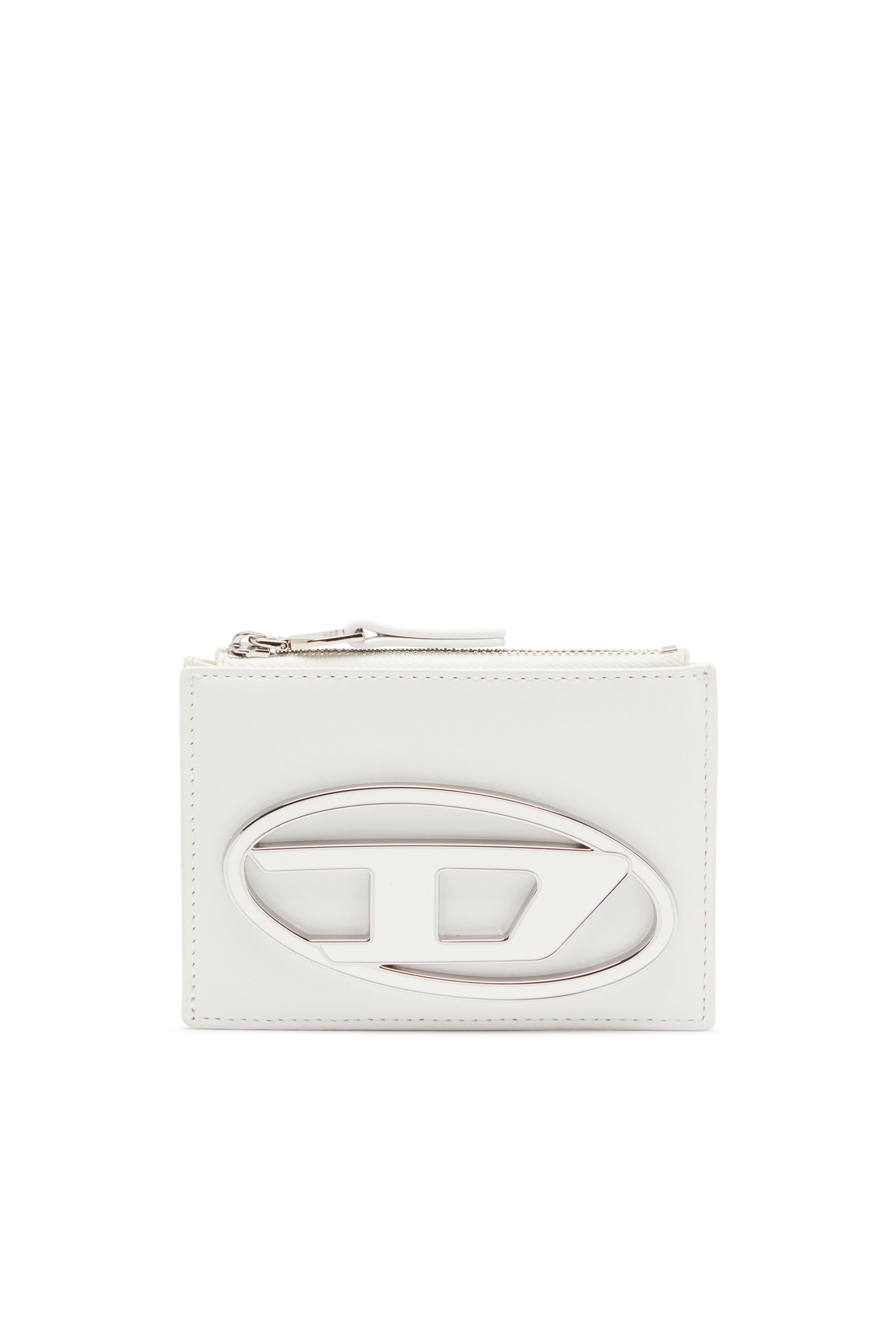 Diesel - 1DR CARD HOLDER I, Woman's Card holder in leather in White - 1