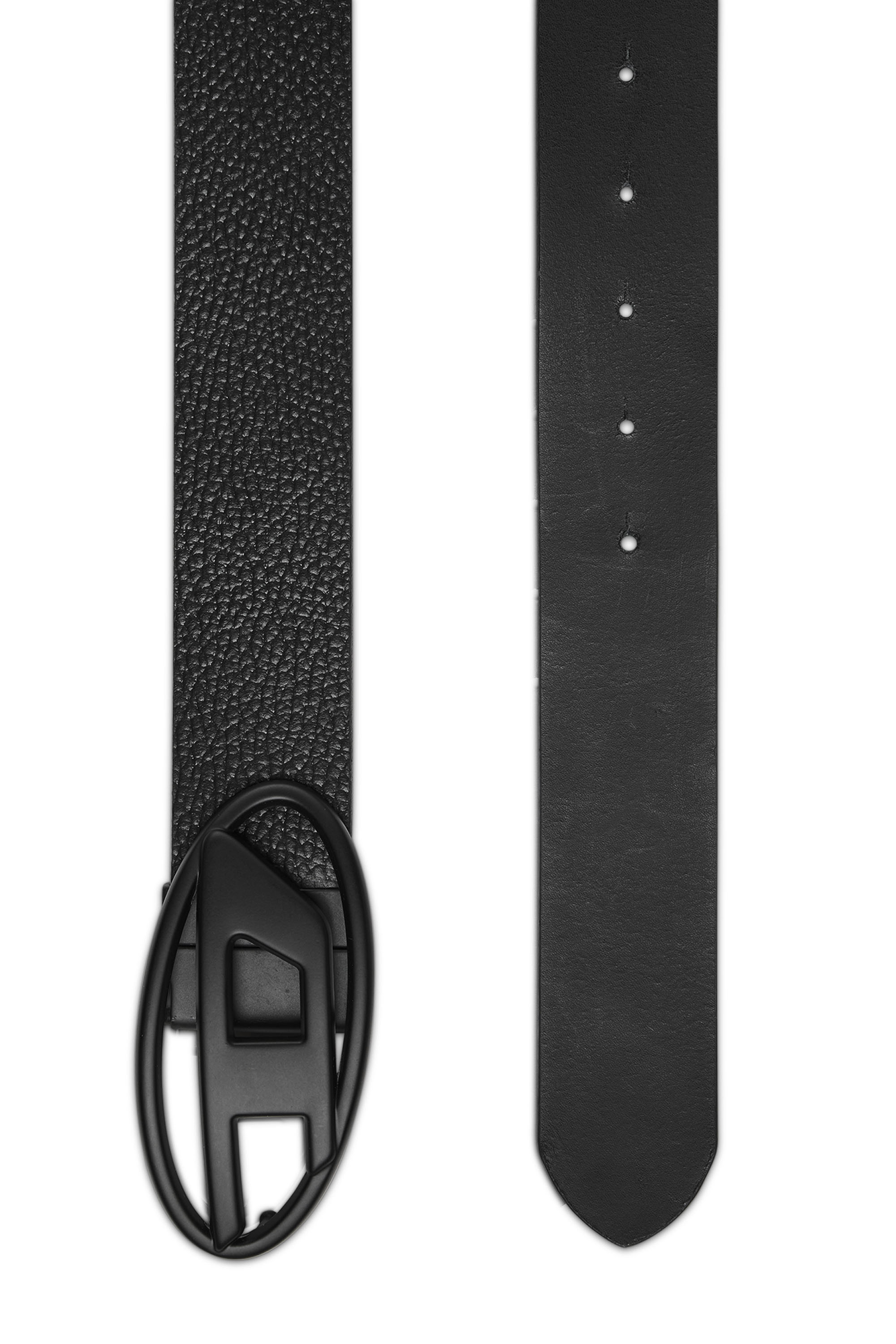 Diesel - B-1DR REV II, Man's Reversible leather belt in Black - 3