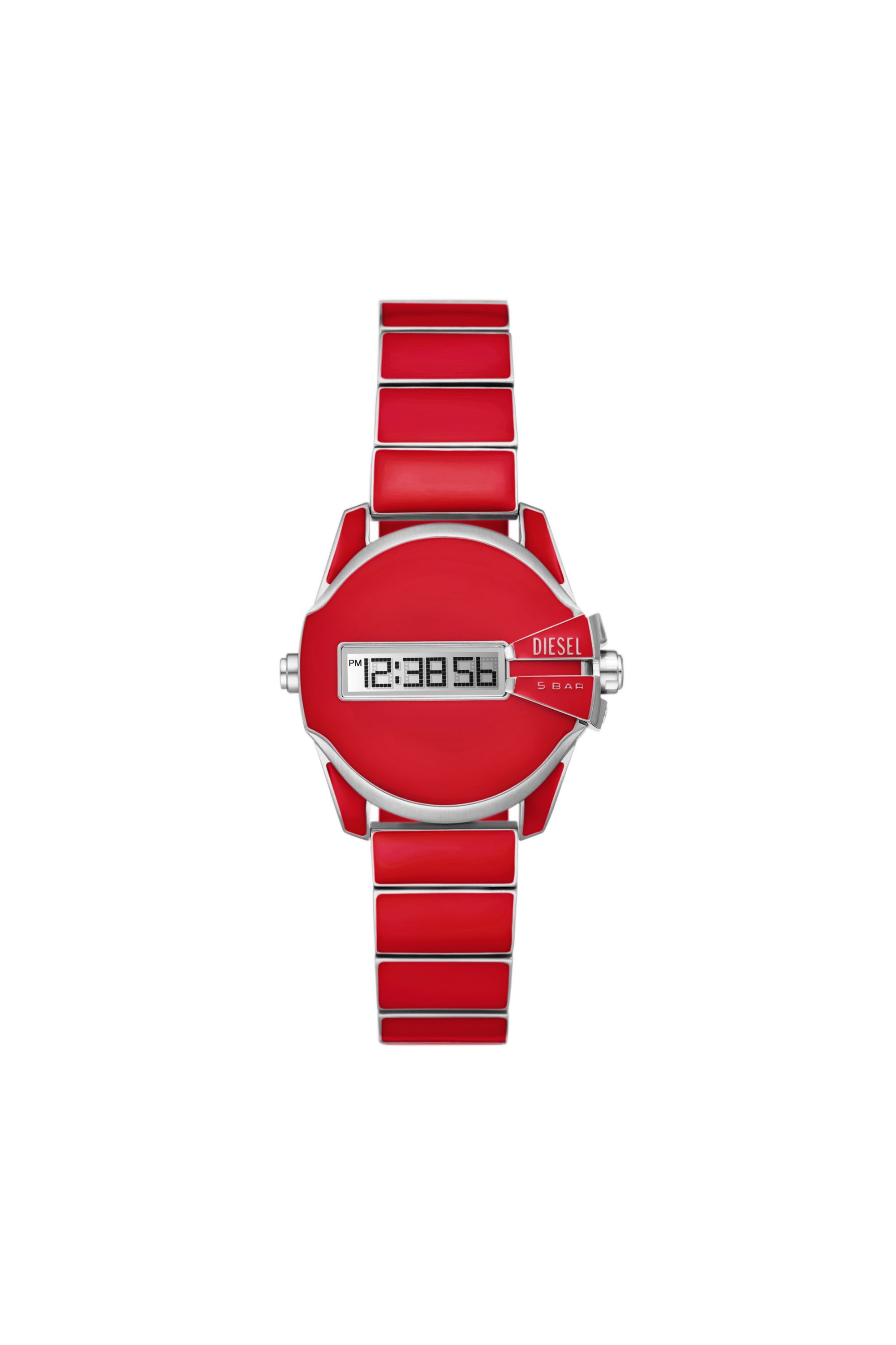 Diesel - DZ2192, Unisex's Baby Chief Digital red enamel and stainless steel watch in Red - 1