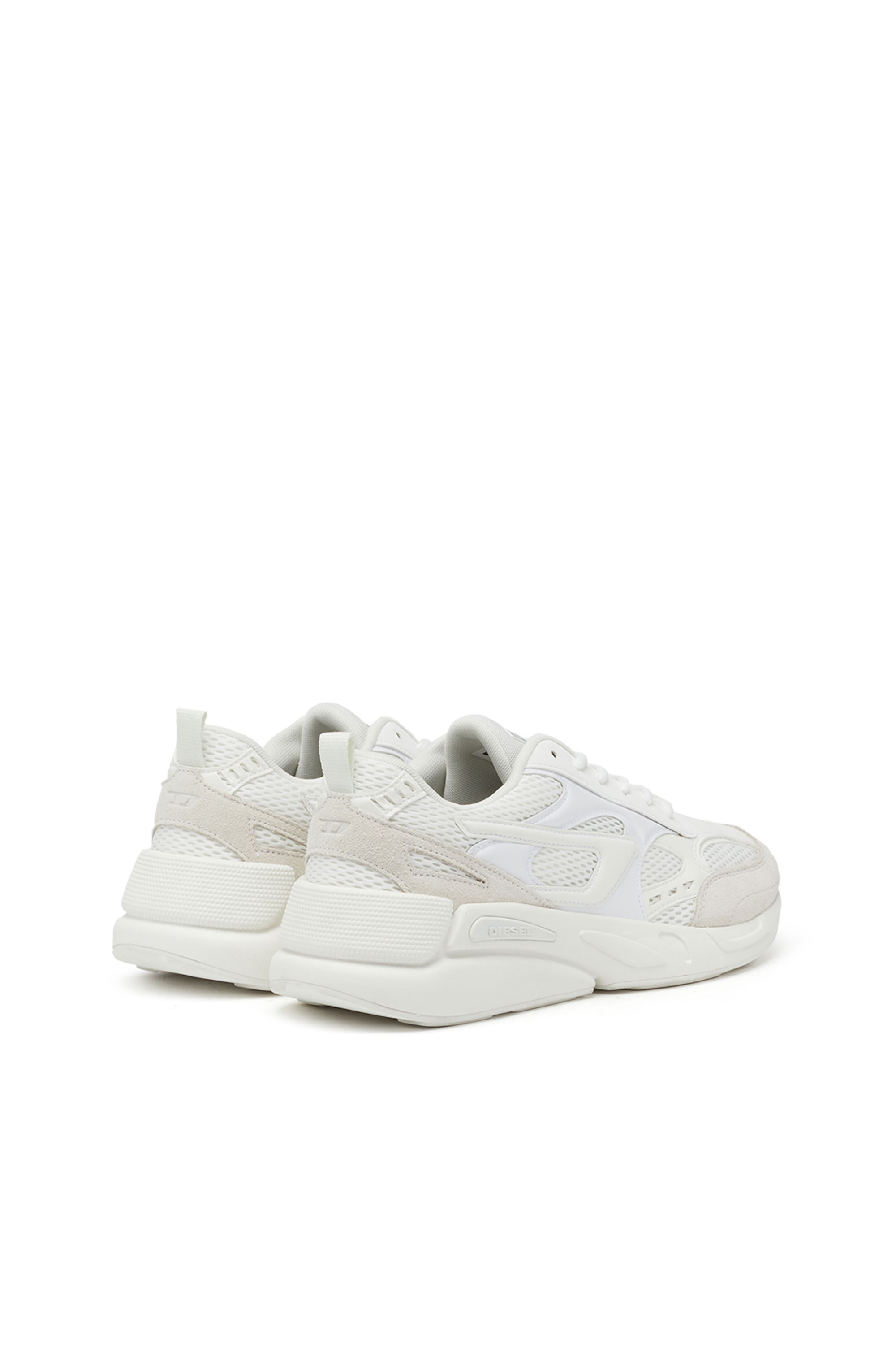 Diesel - S-SERENDIPITY SPORT, Man's S-Serendipity-Sneakers in mesh and suede in White - 3