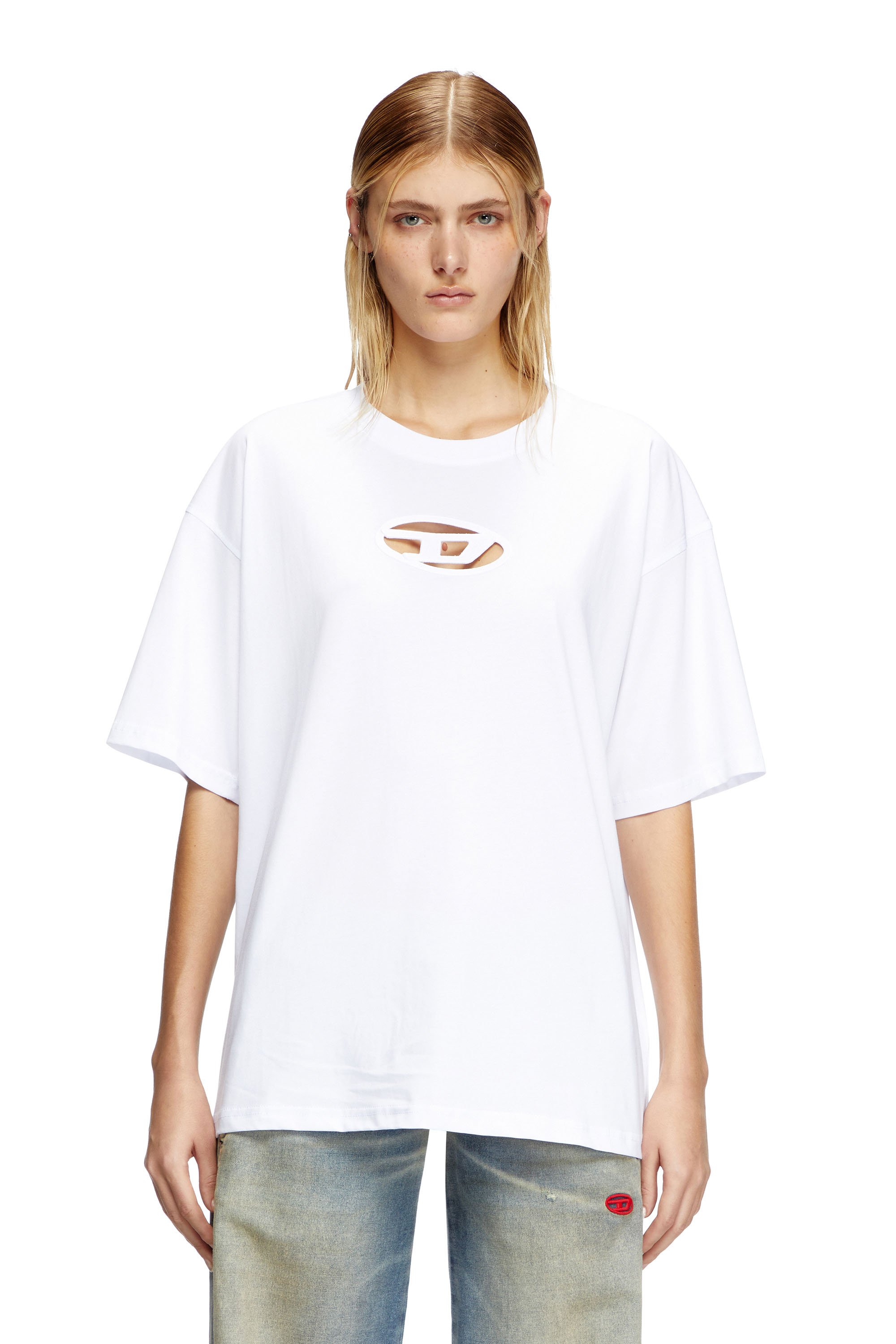 Diesel - T-BOXT-OD, Camiseta con Oval D bordado Unisex in Blanco - 1