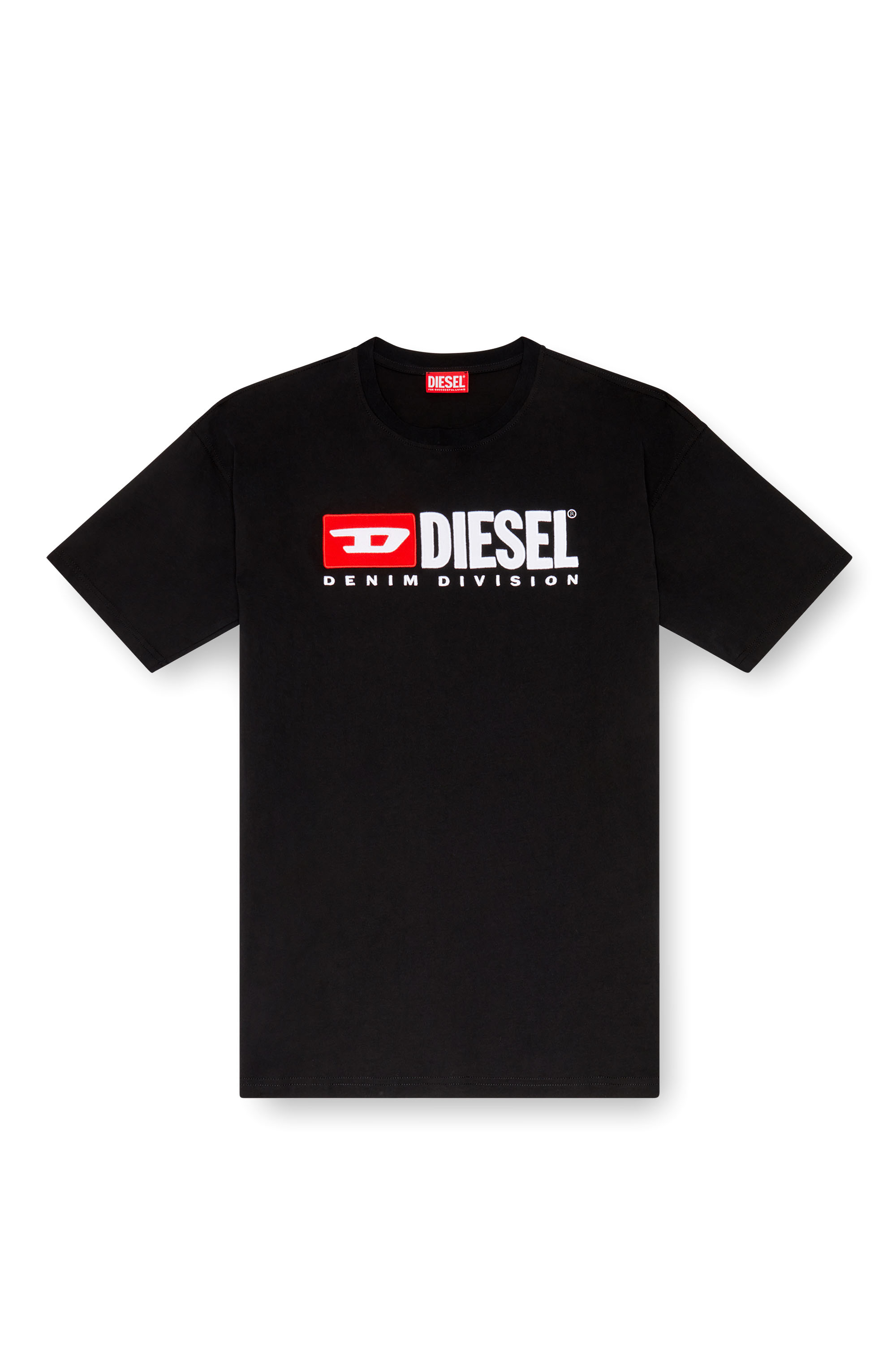 Diesel - T-BOXT-DIV, Man's T-shirt with Diesel patch logo in Black - 4