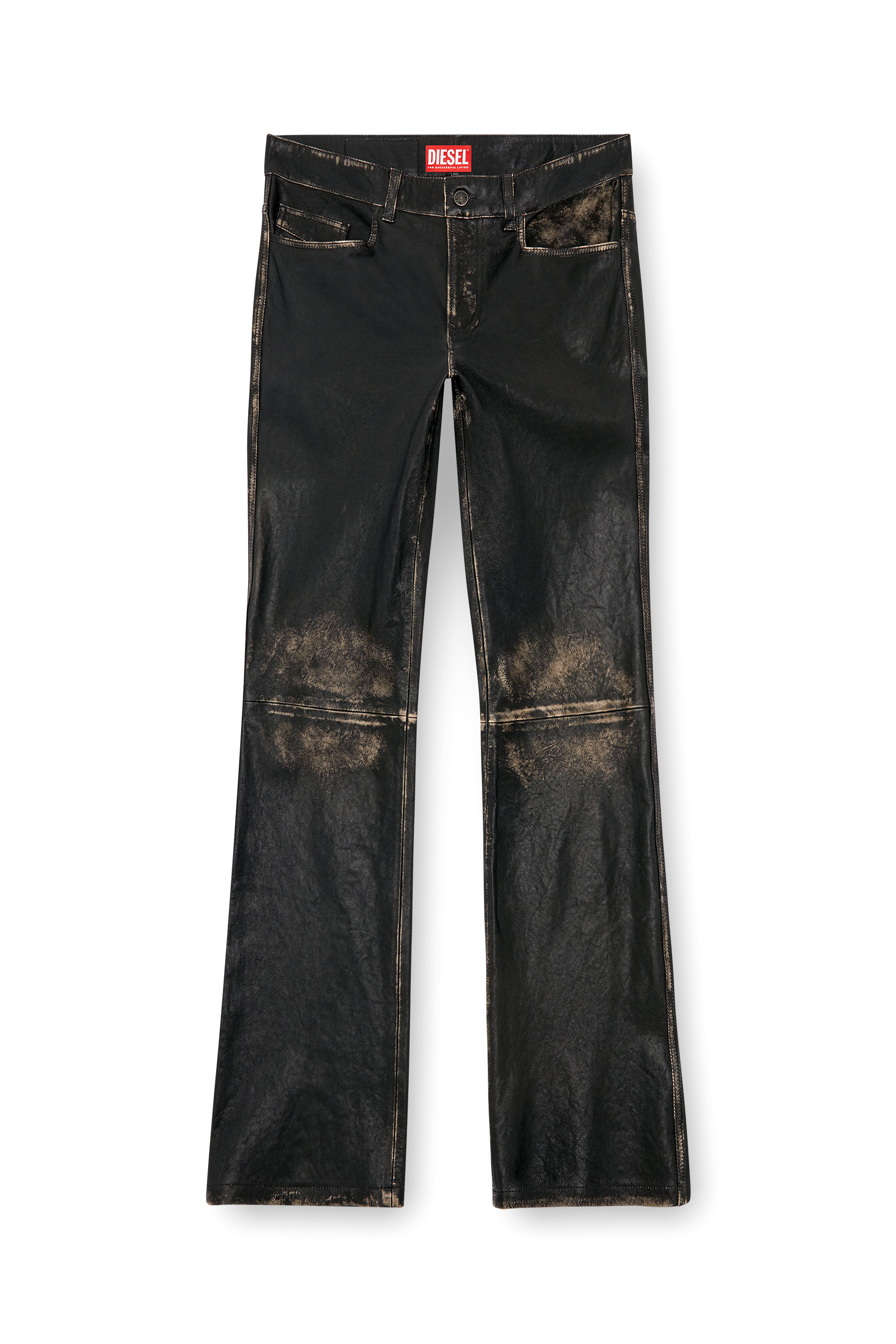 Diesel - P-BLIXIA, Pantalones de cuero desgastado Hombre in Negro - 5