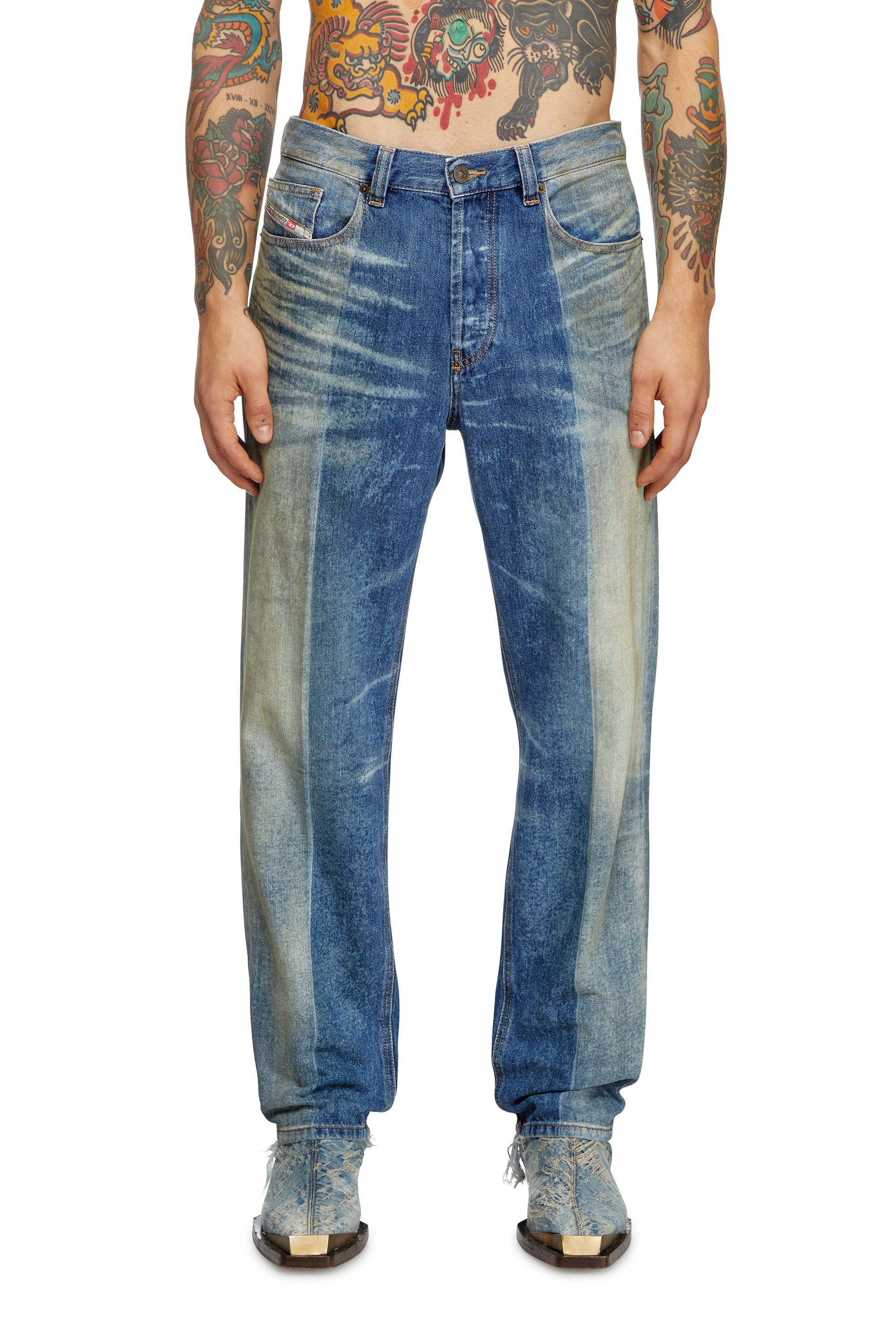 Diesel - Regular Jeans 2010 D-Macs 09L04 Hombre, Azul medio - 2