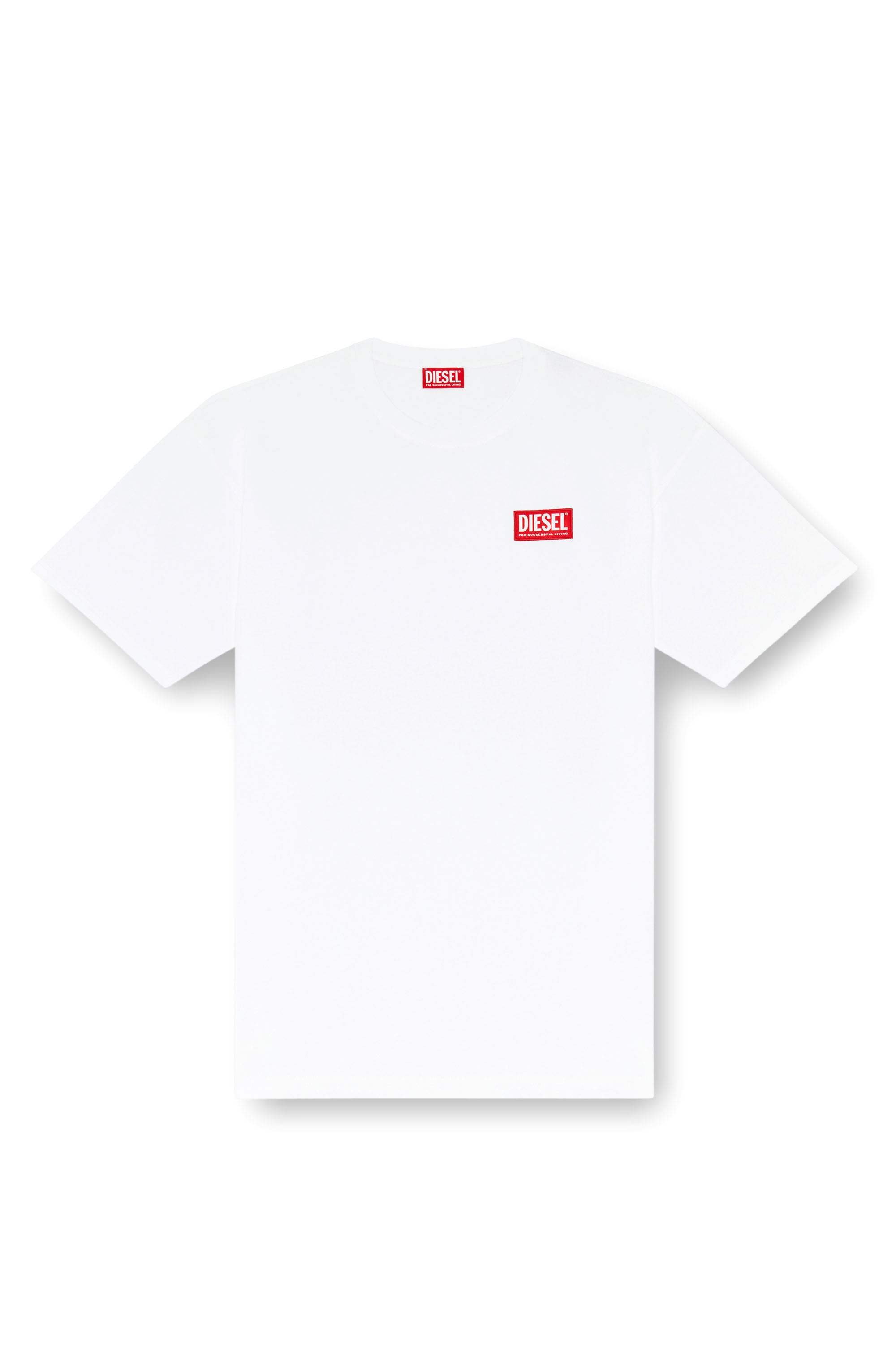 Diesel - T-BOXT-LAB, Man's T-shirt with jacquard logo patch in White - 4