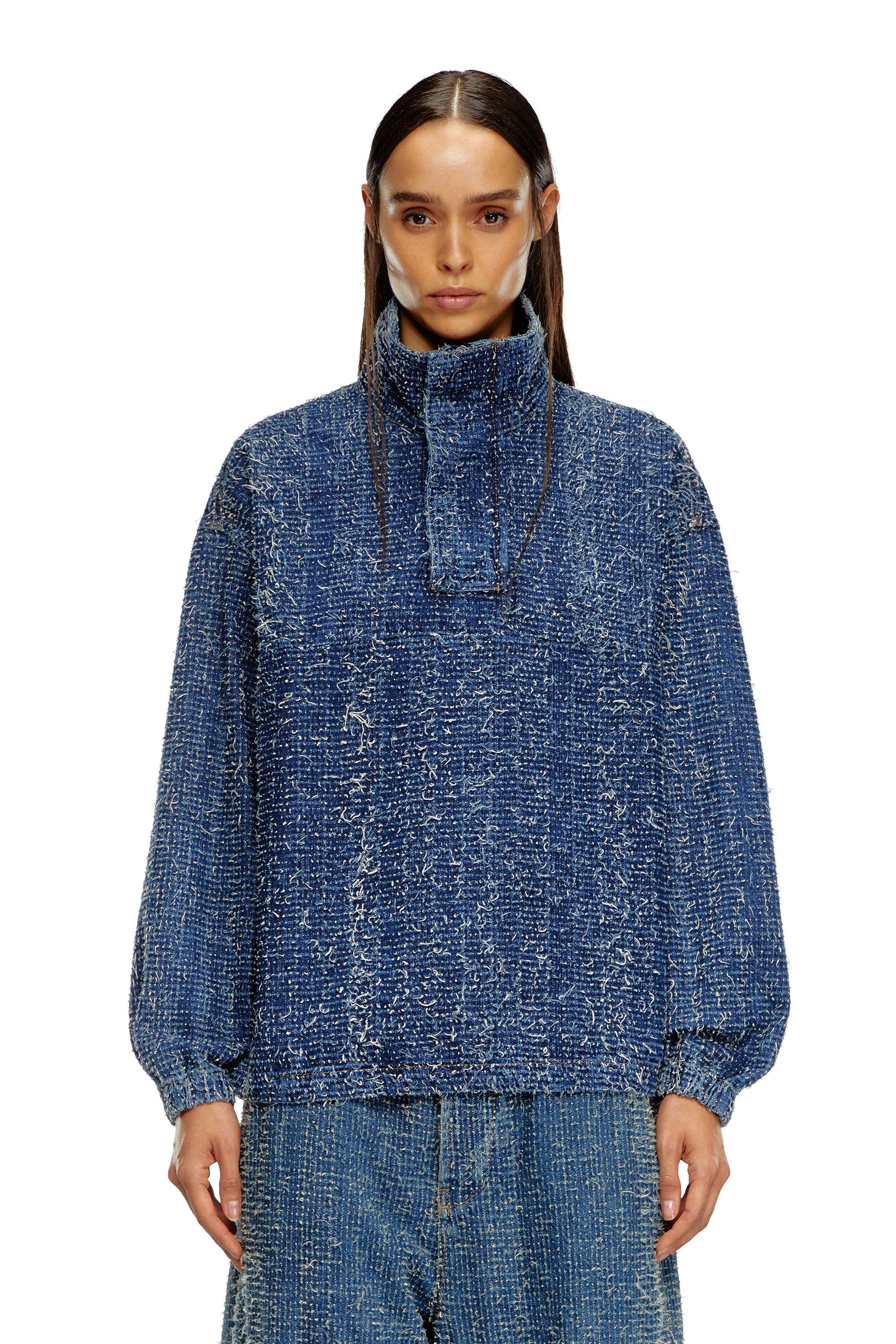 Diesel - D-FLOW-S, Chaqueta jersey en denim bouclé Unisex in Azul marino - 1