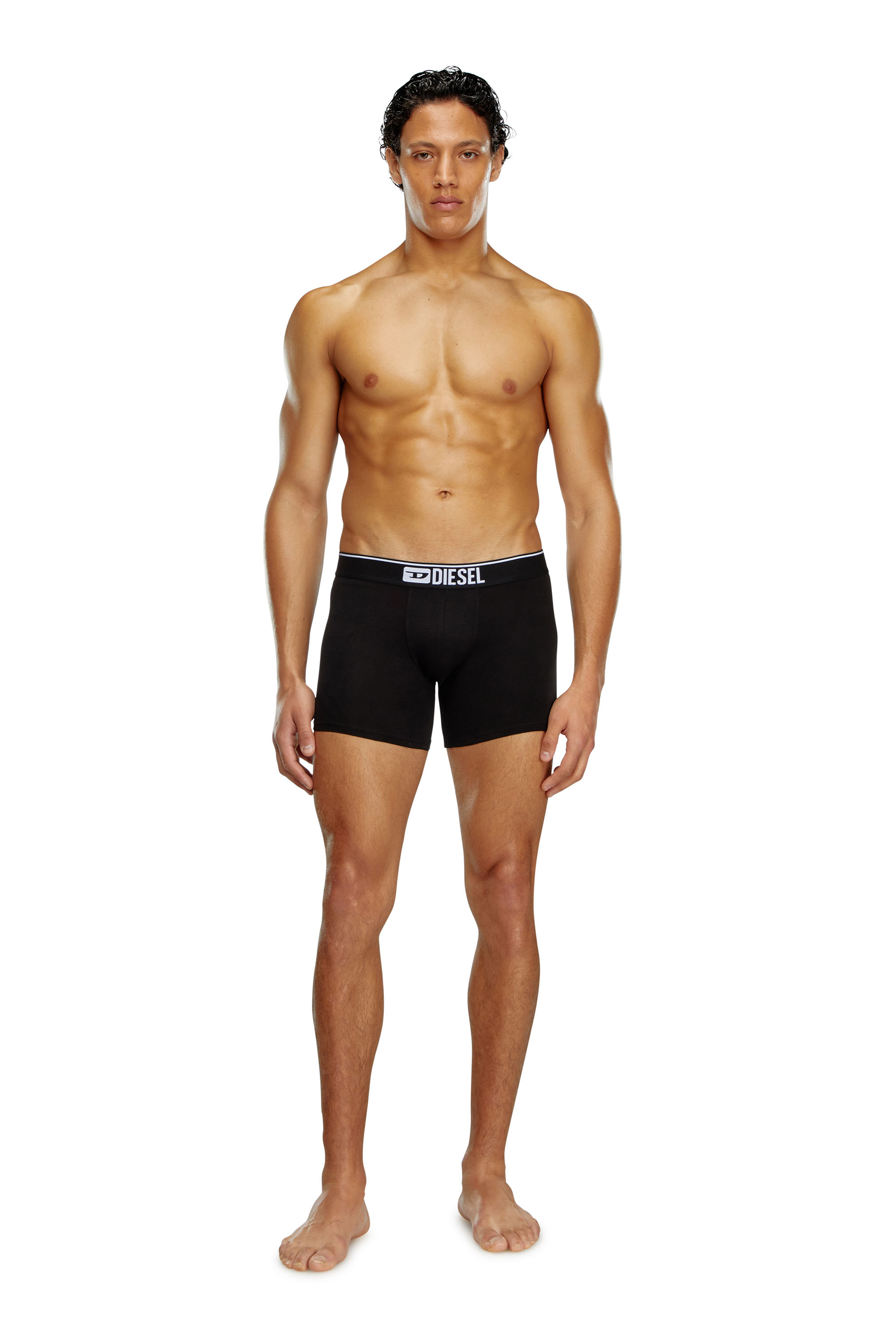 Diesel - UMBX-SEBASTIANTHREEPAC, Paquete de tres bóxers ajustados largos lisos Hombre in Multicolor - 4