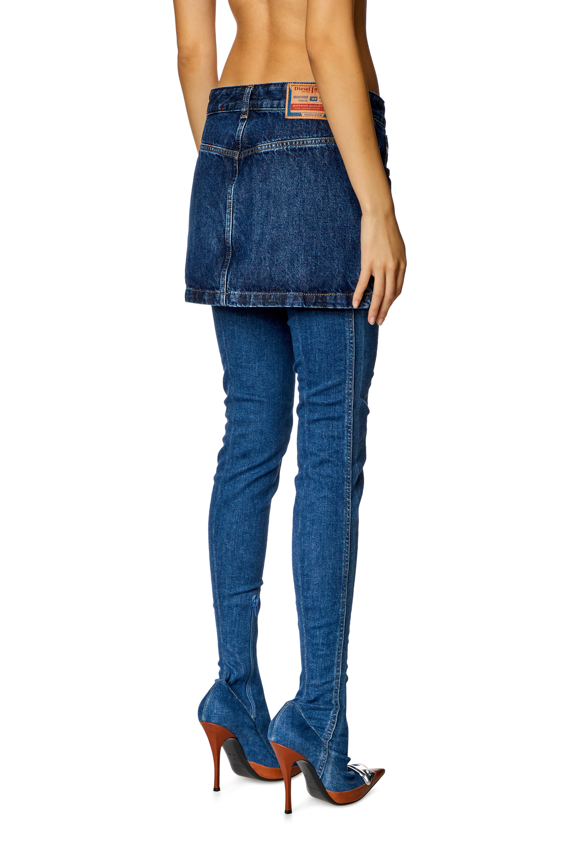 Diesel - DE-RON, Minifalda en denim Mujer in Azul marino - 4