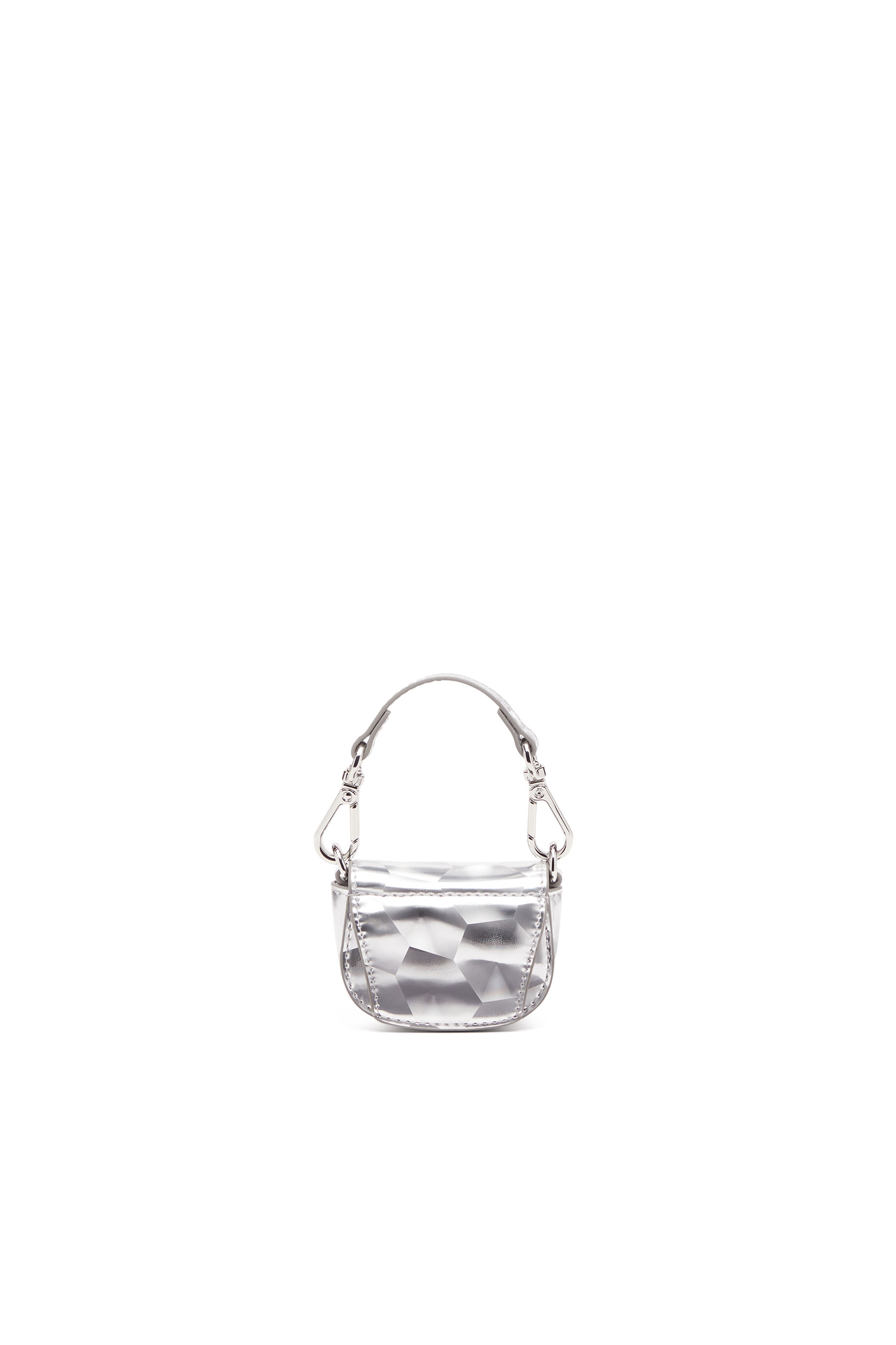 Diesel - 1DR XXS, Woman's Iconic micro bag charm with mirror effect in Silver - 2