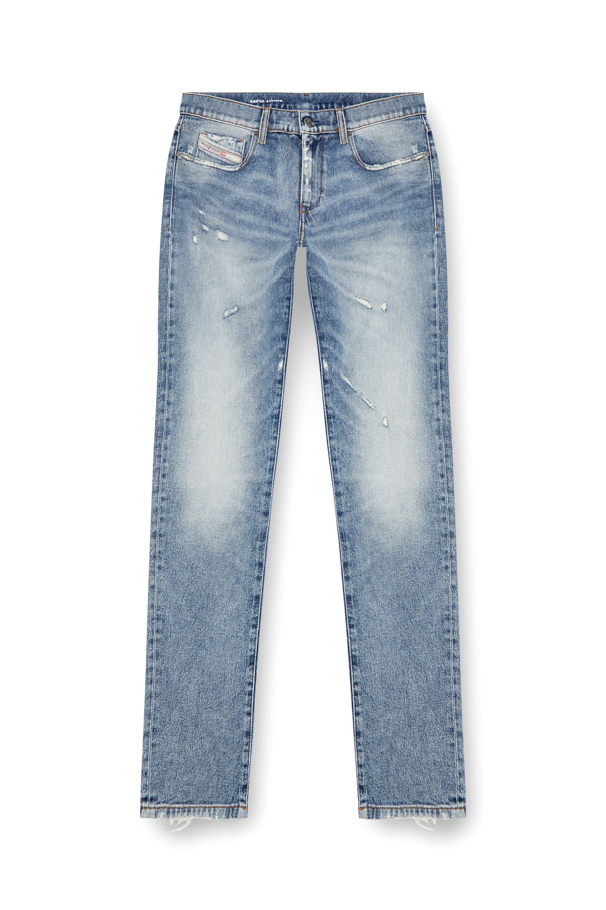 Diesel - Slim Jeans 2019 D-Strukt 09J57 Hombre, Azul medio - 3