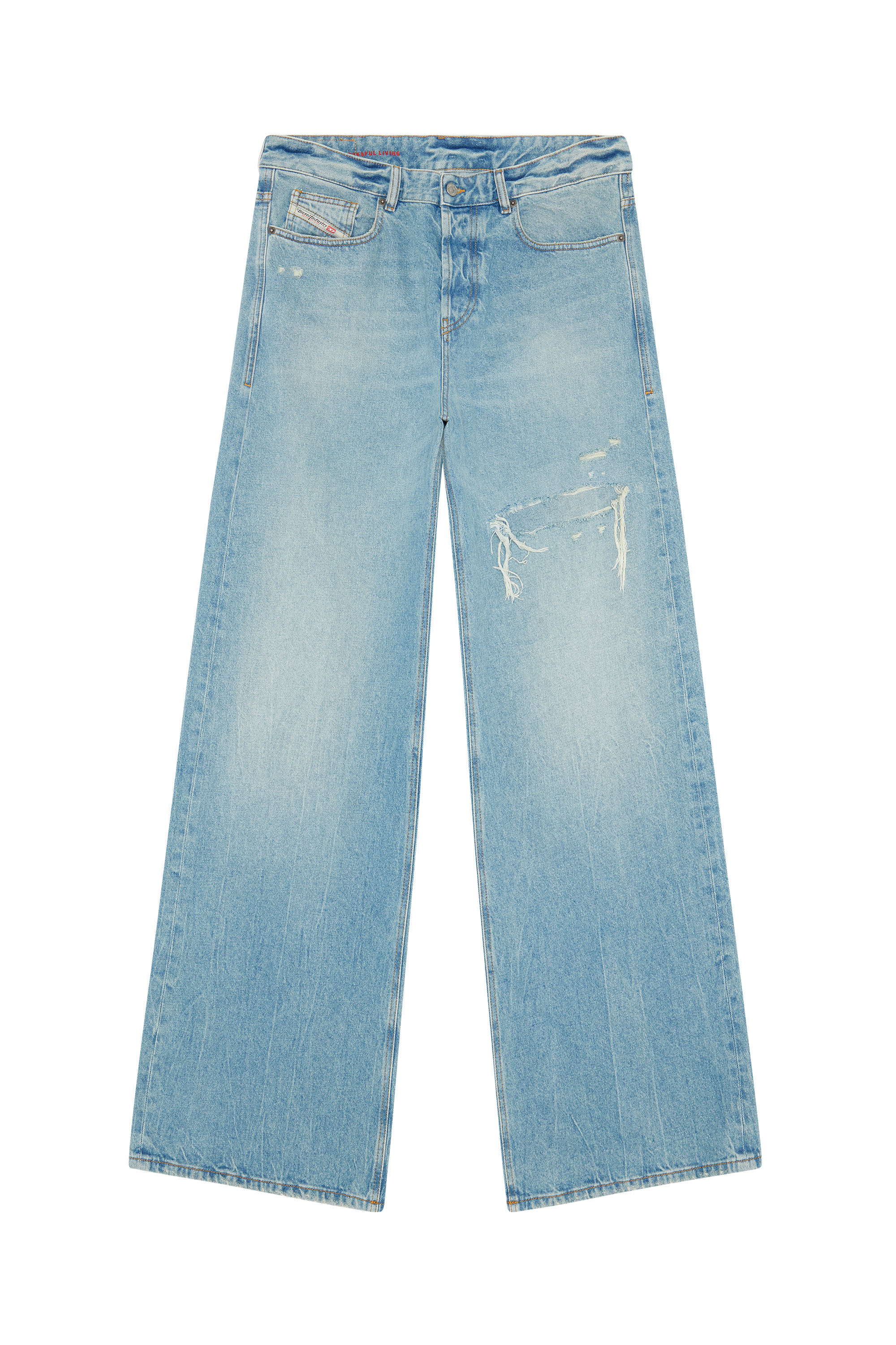 Diesel - Relaxed Jeans D-Rise 09E25 Hombre, Azul Claro - 5