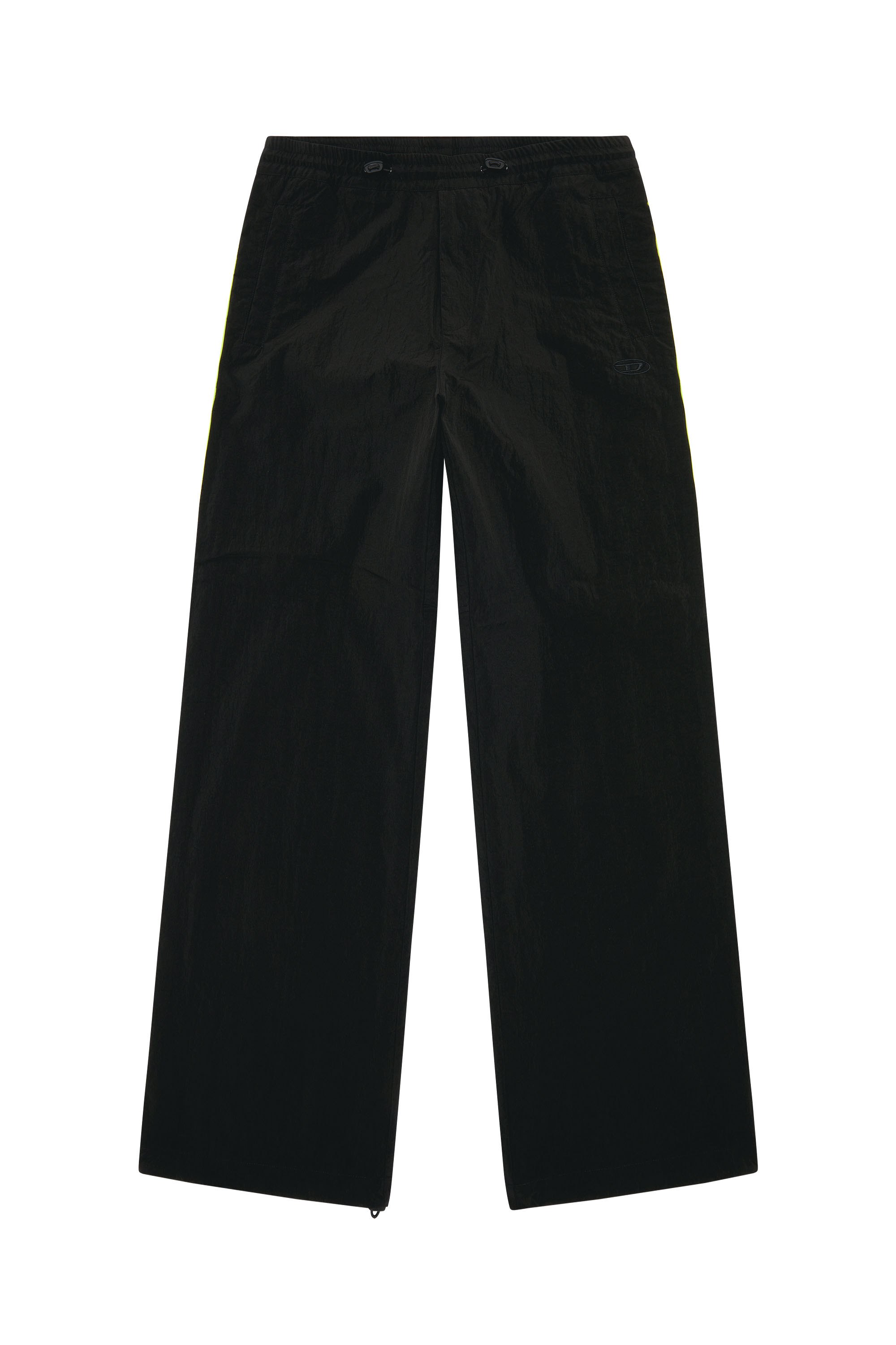 Diesel - P-GOLD-TECH, Man's Lightweight pants in wrinkled nylon in Black - 4