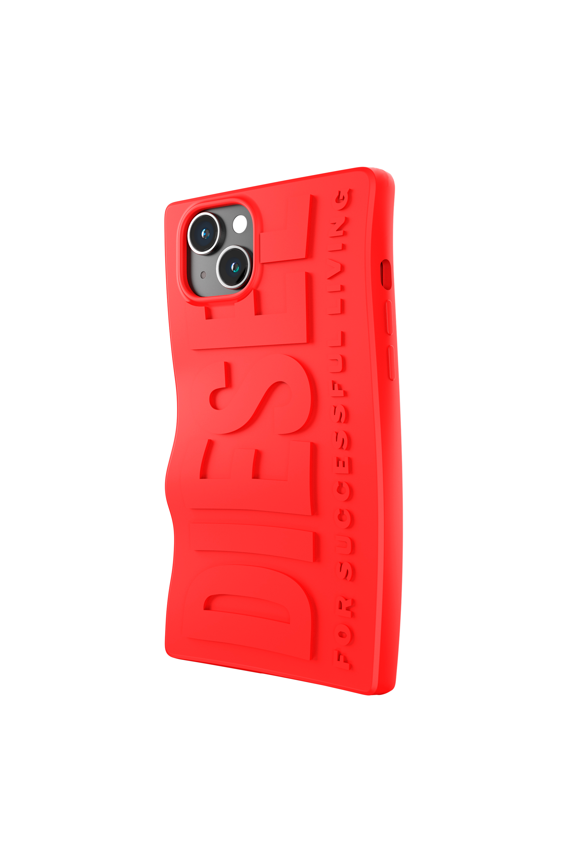 Diesel - 54118 MOULDED CASE, Unisex's D By case iP15 Plus in Red - 4