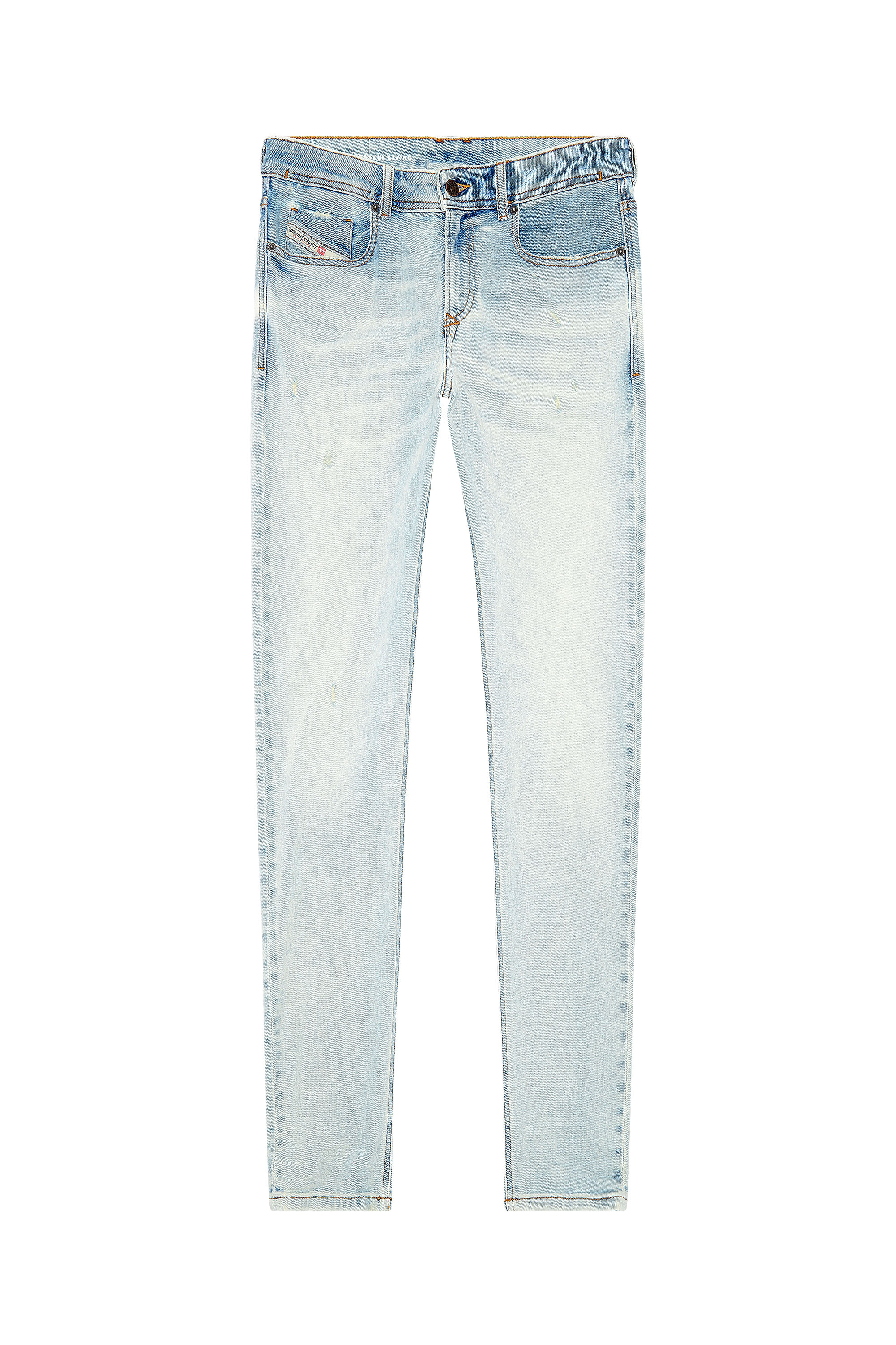 Diesel - Man's Skinny Jeans 1979 Sleenker 09H73, Light Blue - 3