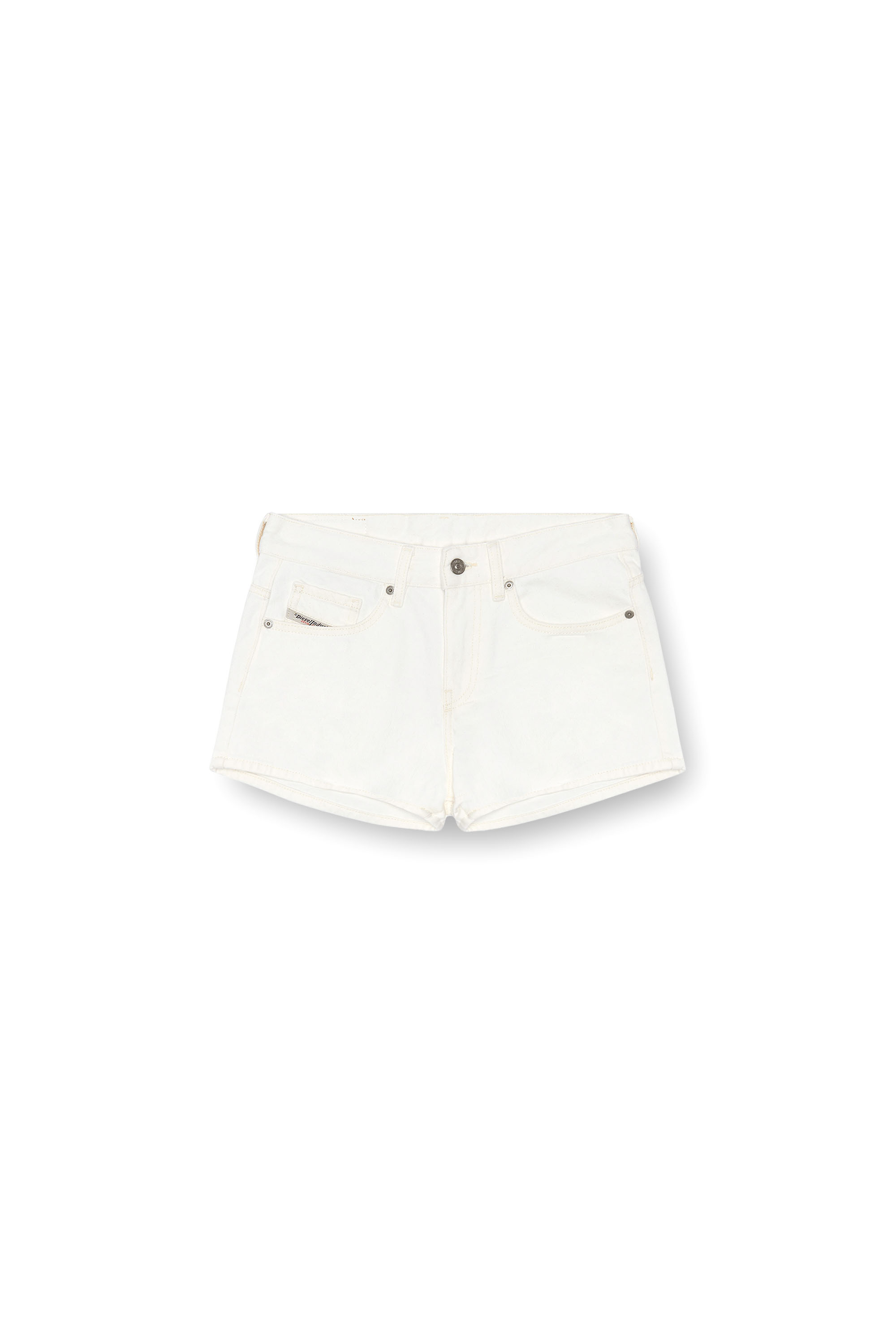 Diesel - DE-YUBA, Woman's Denim shorts in White - 4