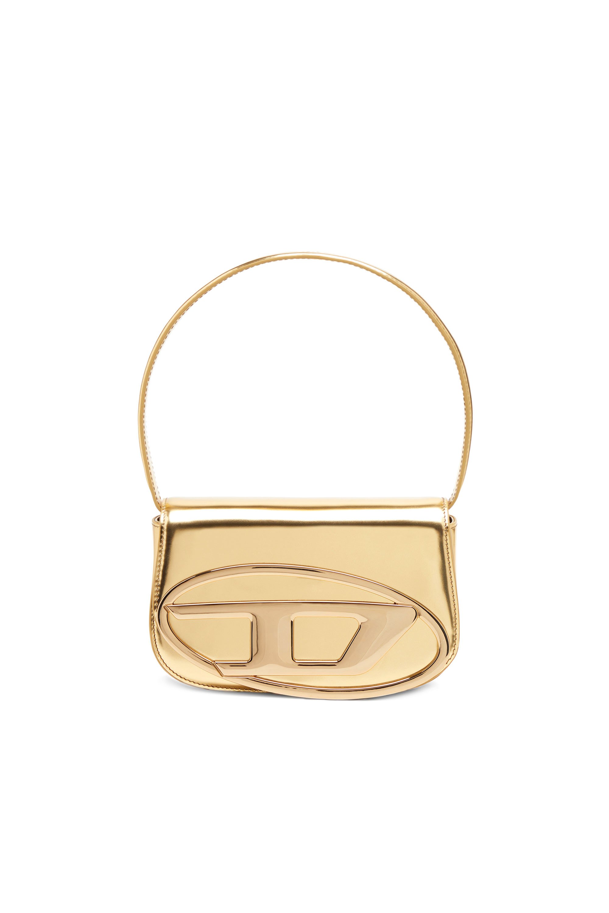 Diesel - 1DR, Woman's 1DR-Iconic shoulder bag in mirrored leather in Gold - 1