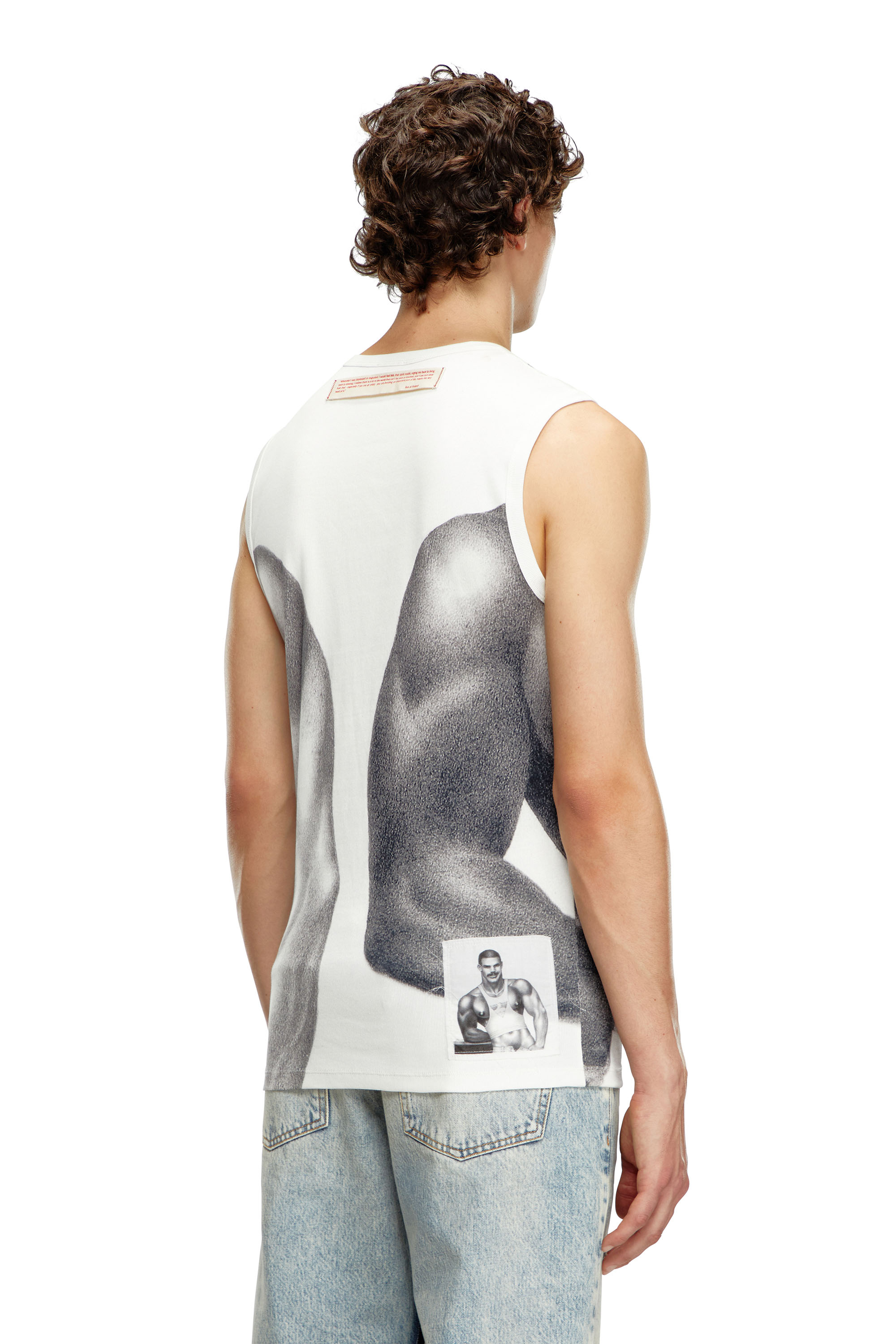 Diesel - PR-T-LIFTY-TOF, Camiseta con tirantes y estampado all-over Unisex in Blanco - 3